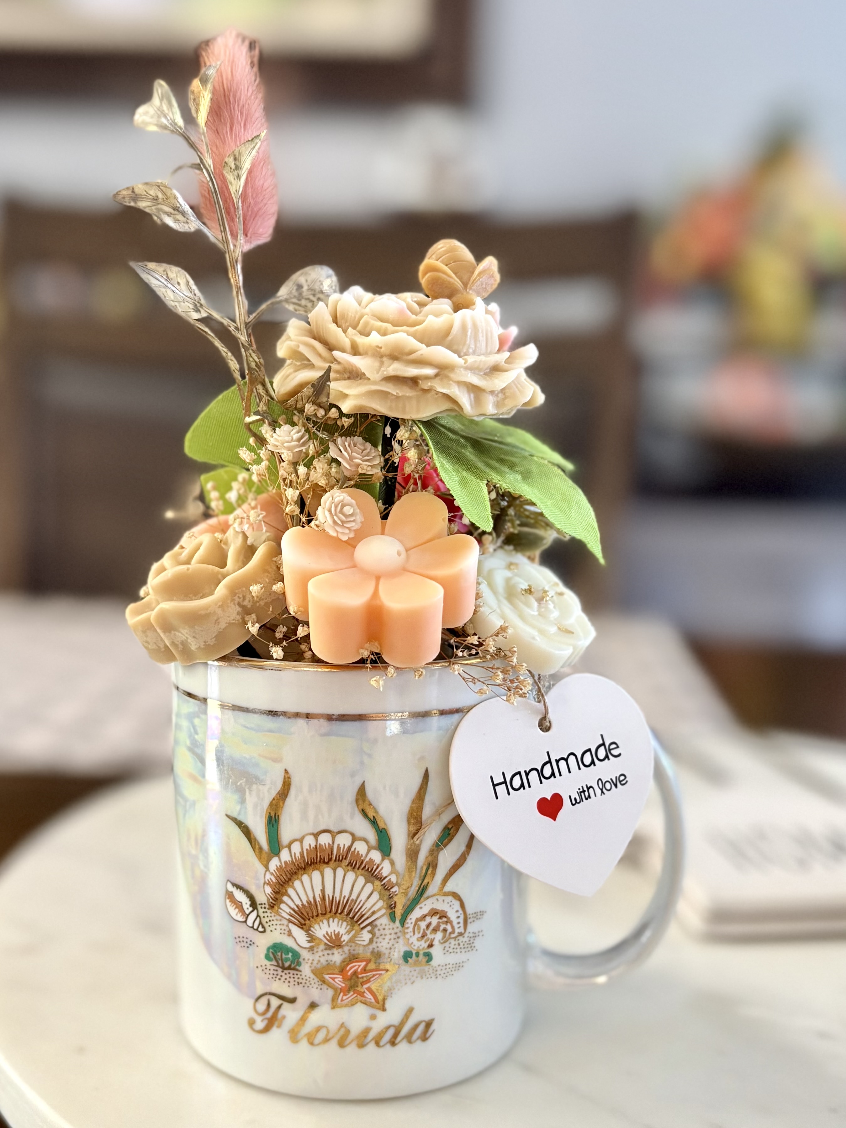 Handmade Floral Arrangement in Florida Souvenir Mug