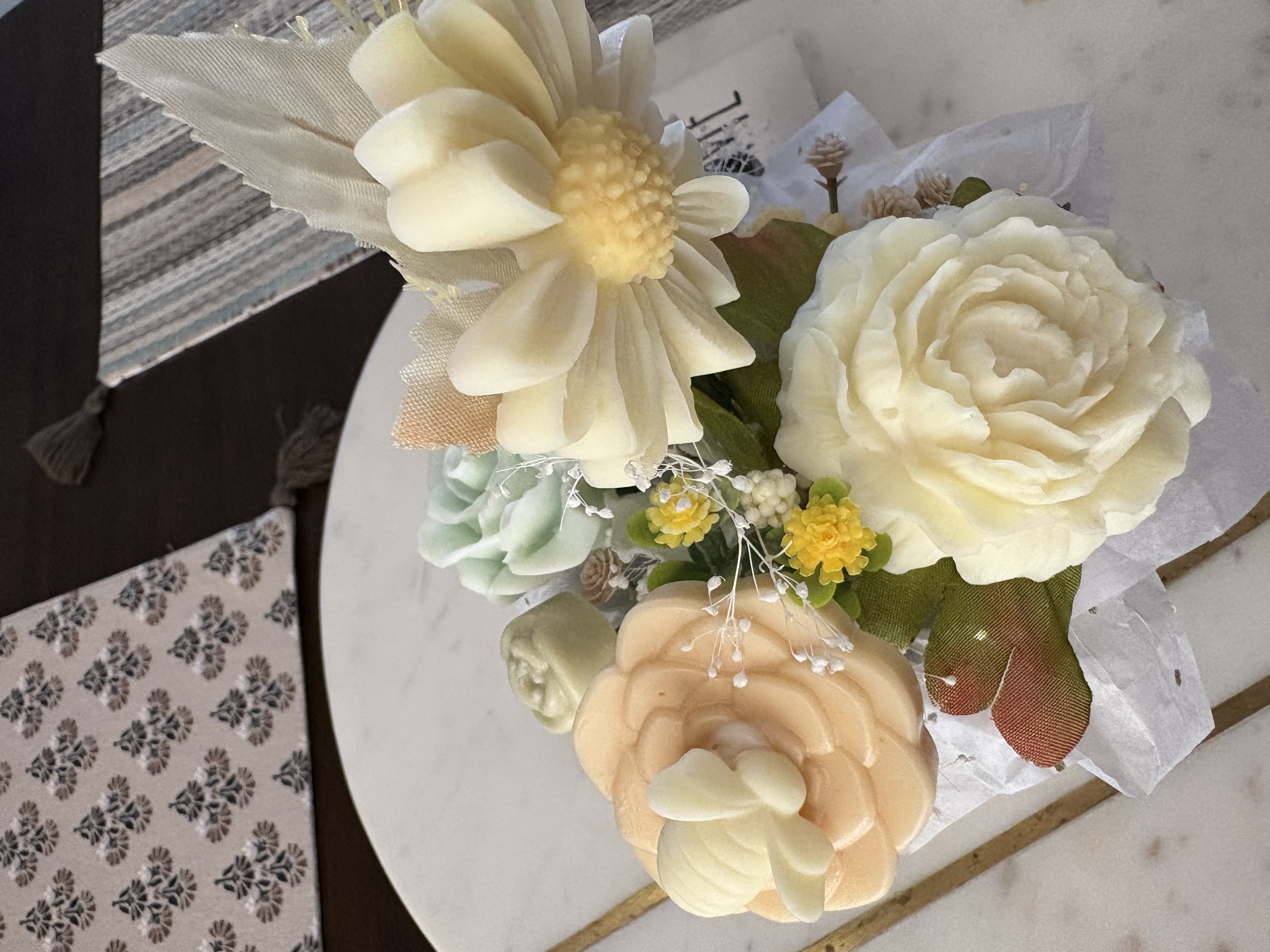 Ceramic Mug with wax melts Flowers 