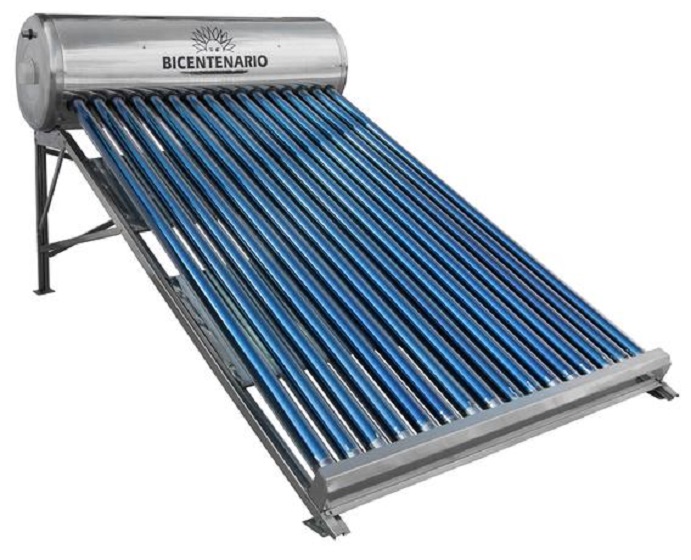 Calentador solar para agua 16 tubos para 3-4 persona