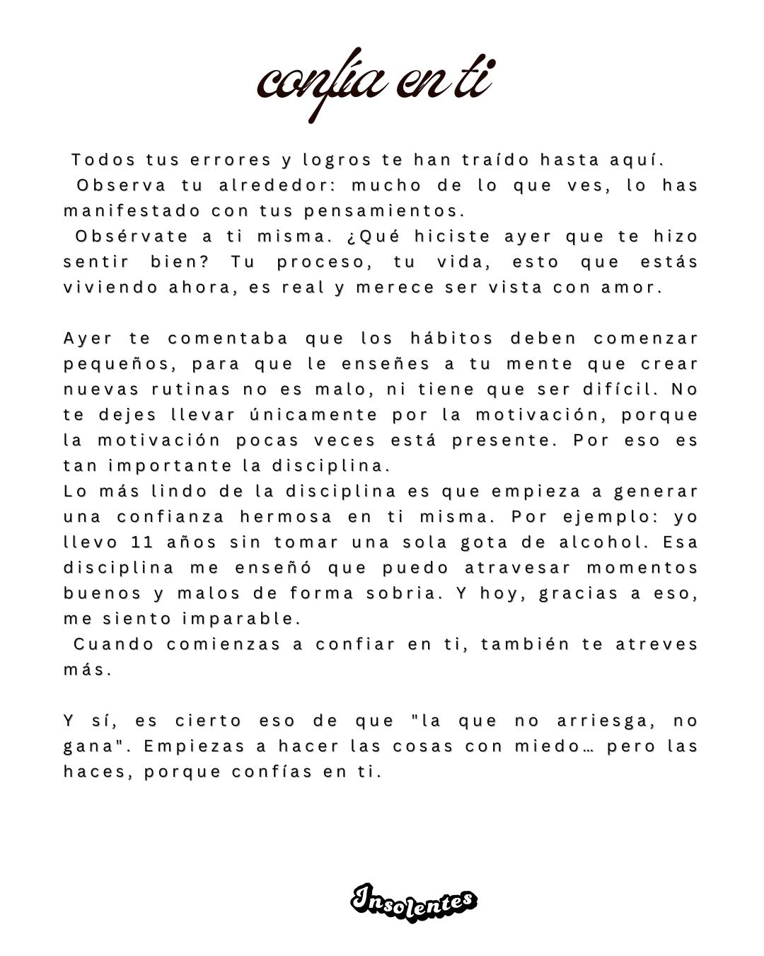 Agenda Insolentes 2026 