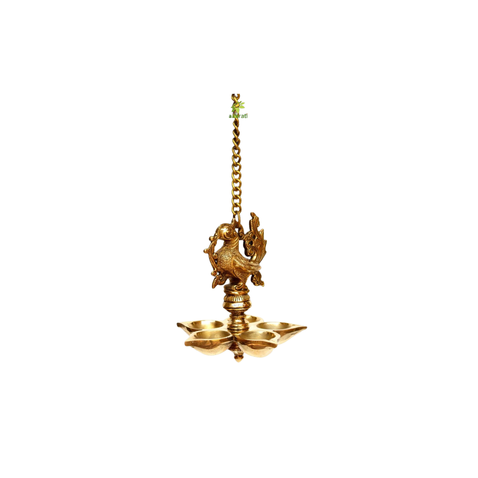 Peacock Hanging Brass Diya
