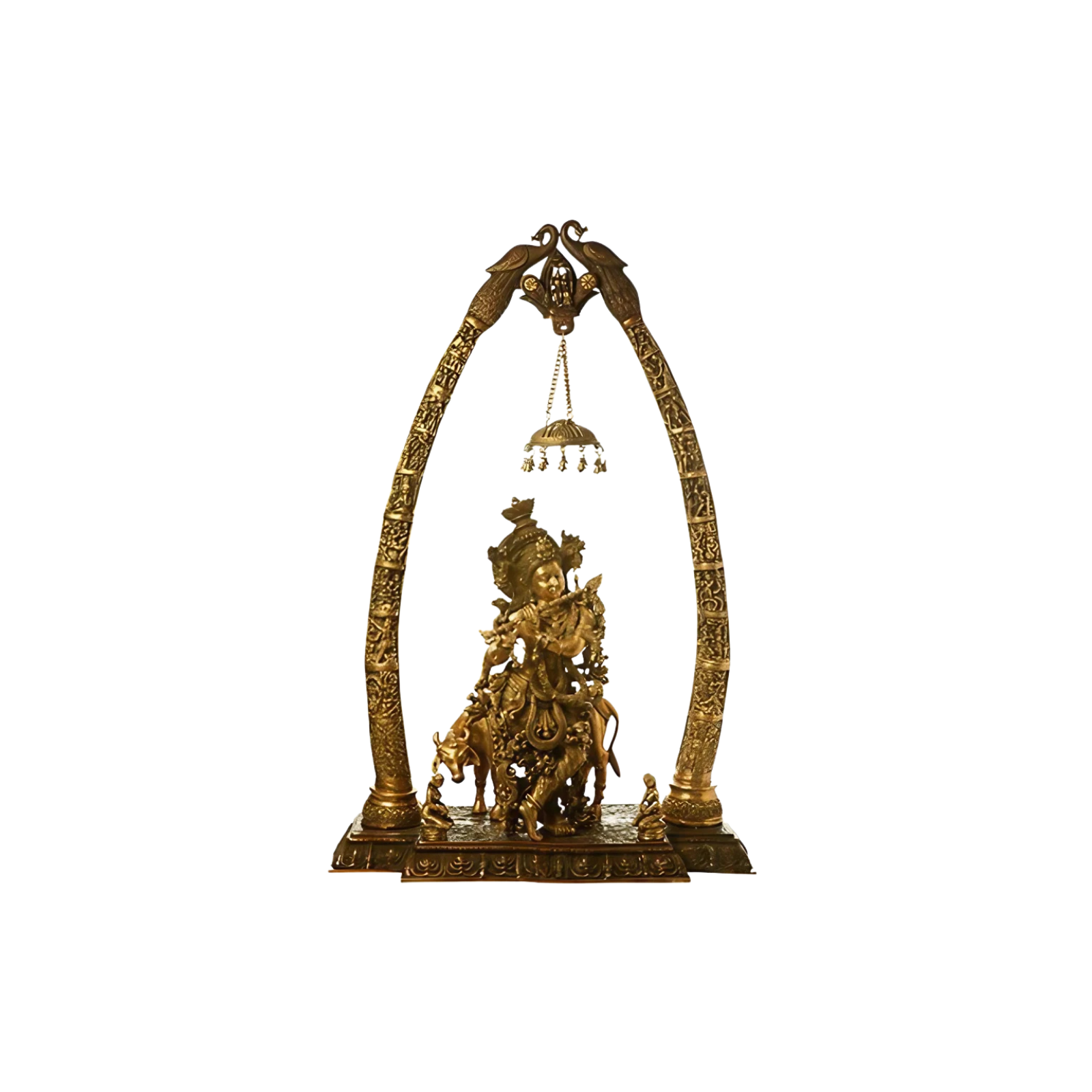 Krishna and Cow Under Arch