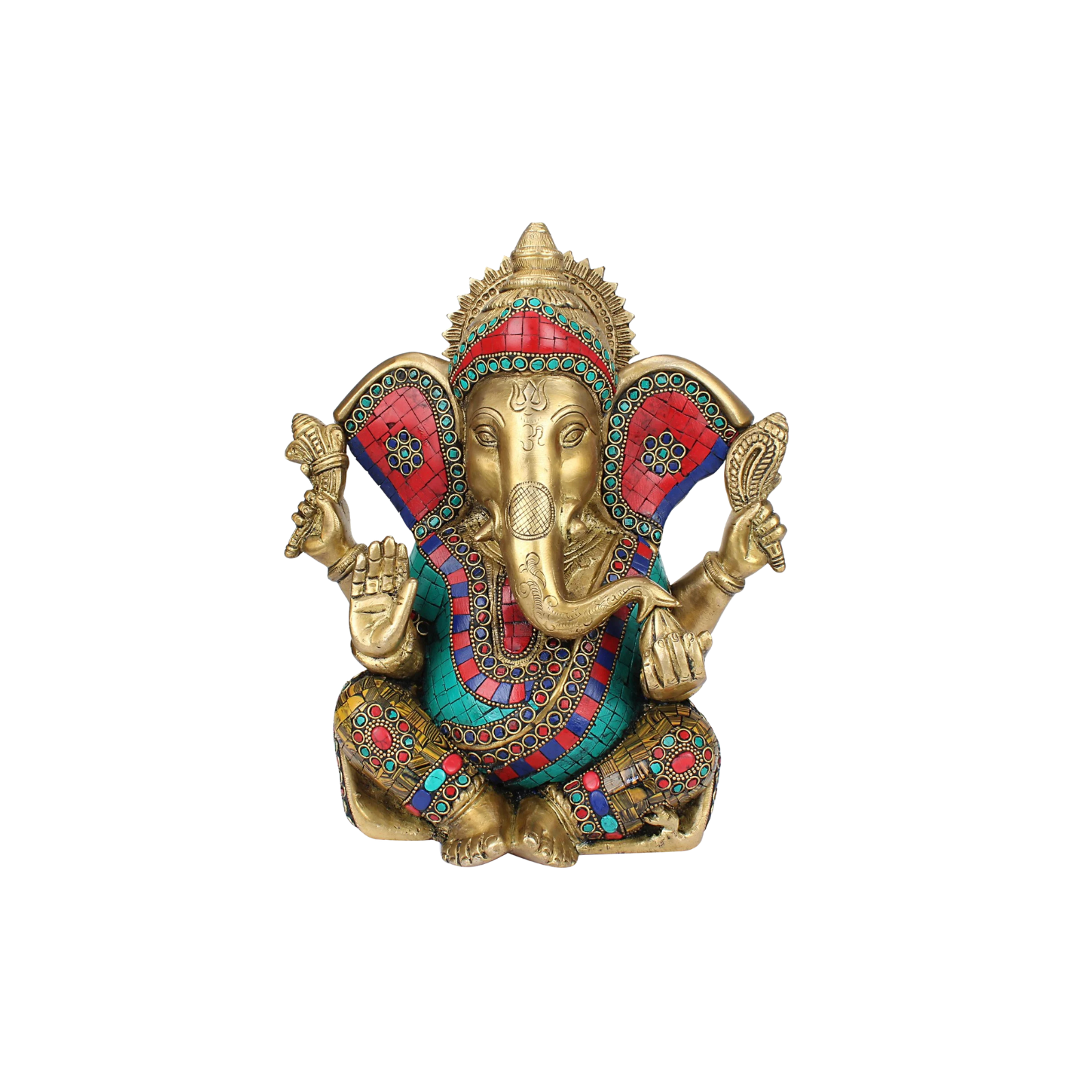 Stone-Studded Ganesha Idol