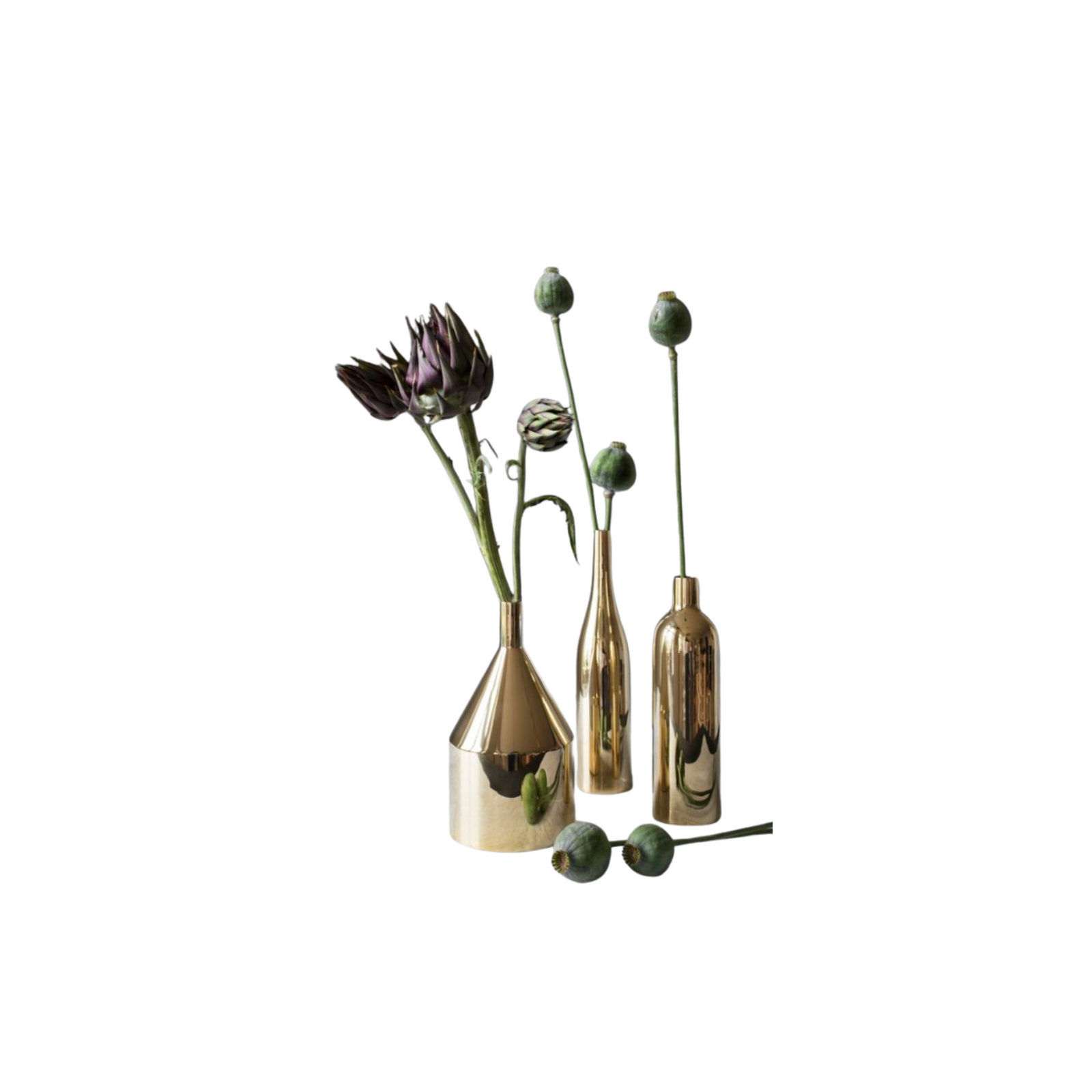 Golden Brass Vase Set