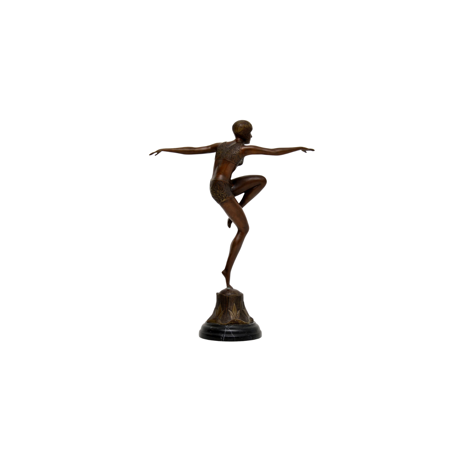Art Deco Brass Ballerina