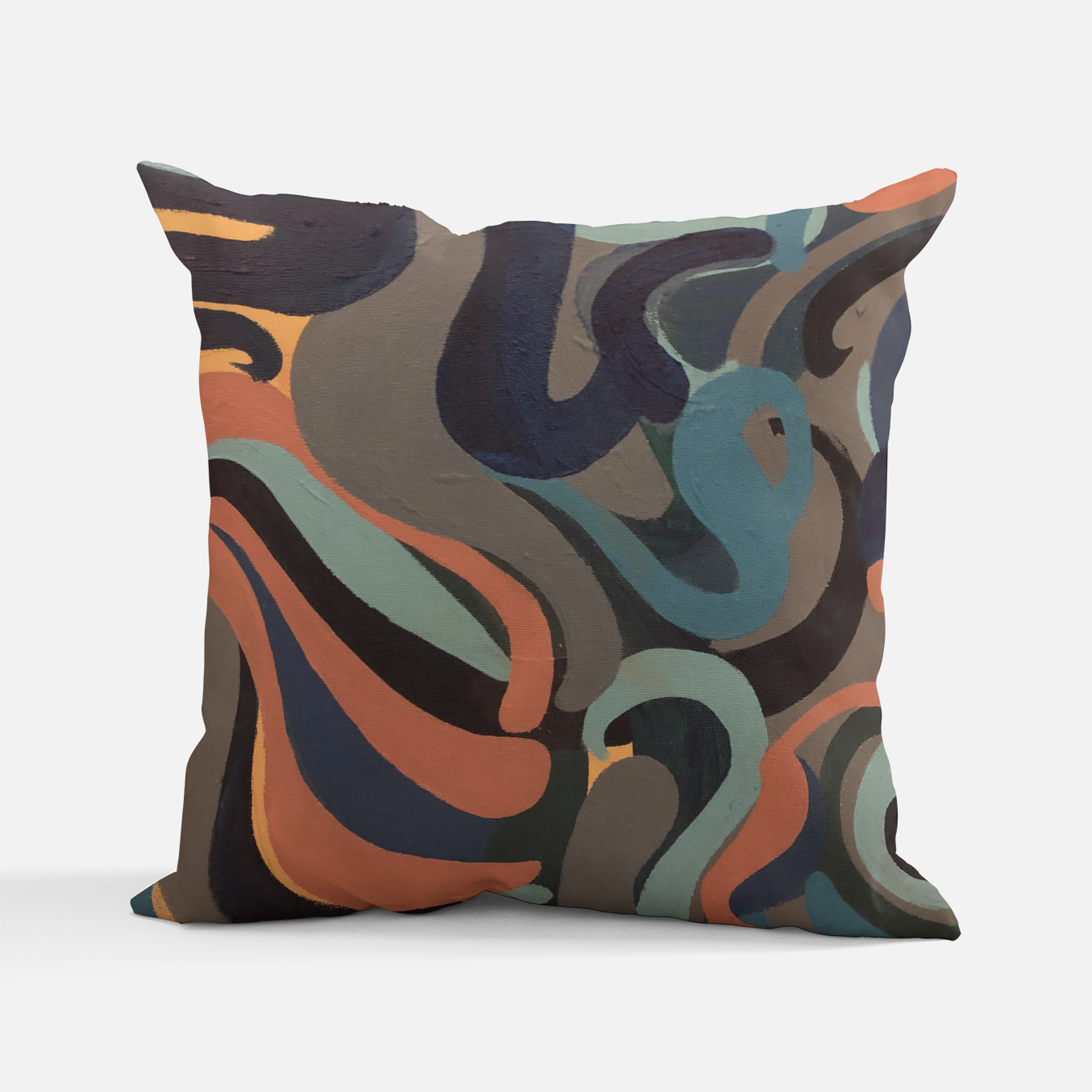 Colorful Swirls Pillow