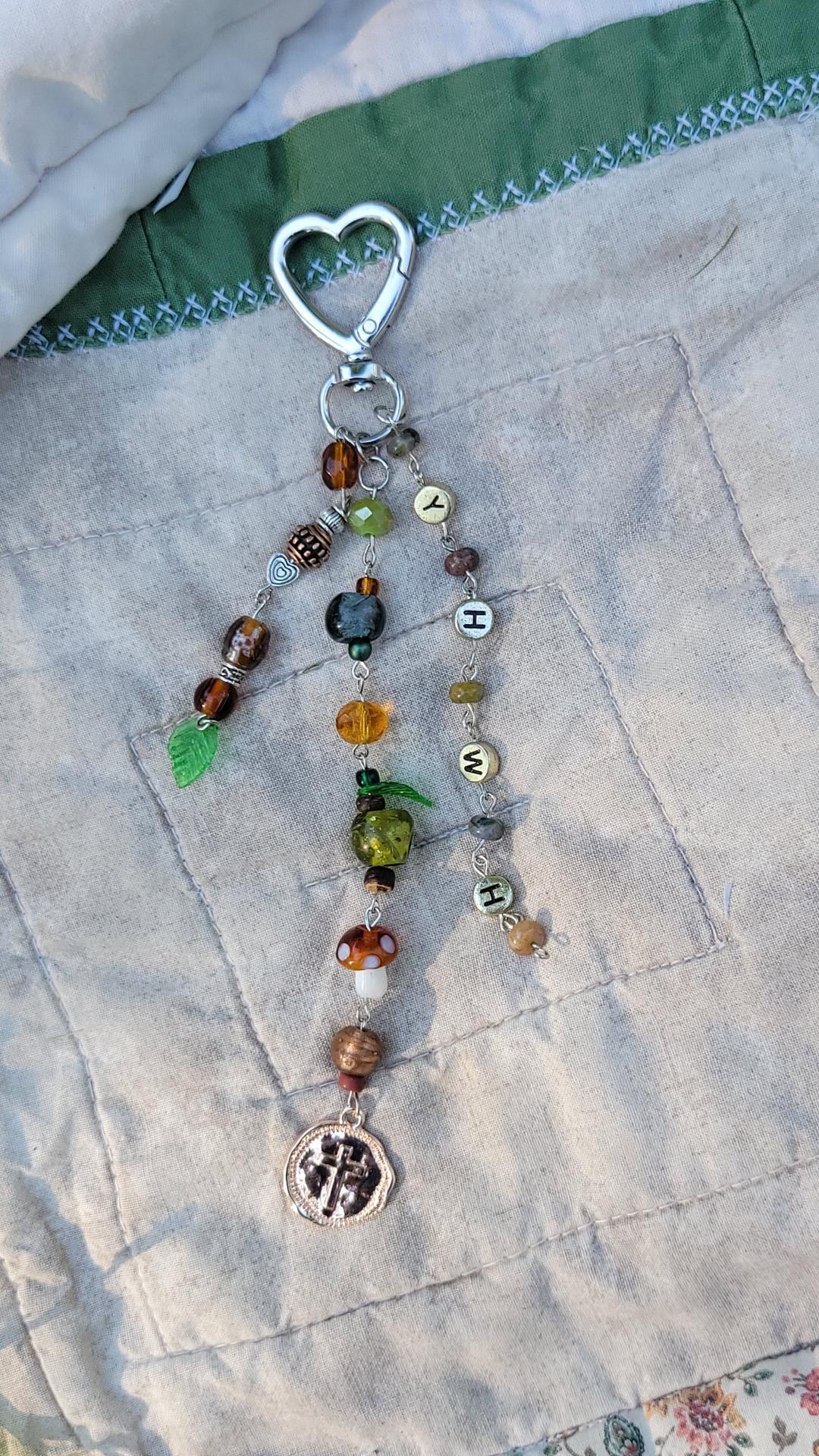 earthy "YHWH" keychain