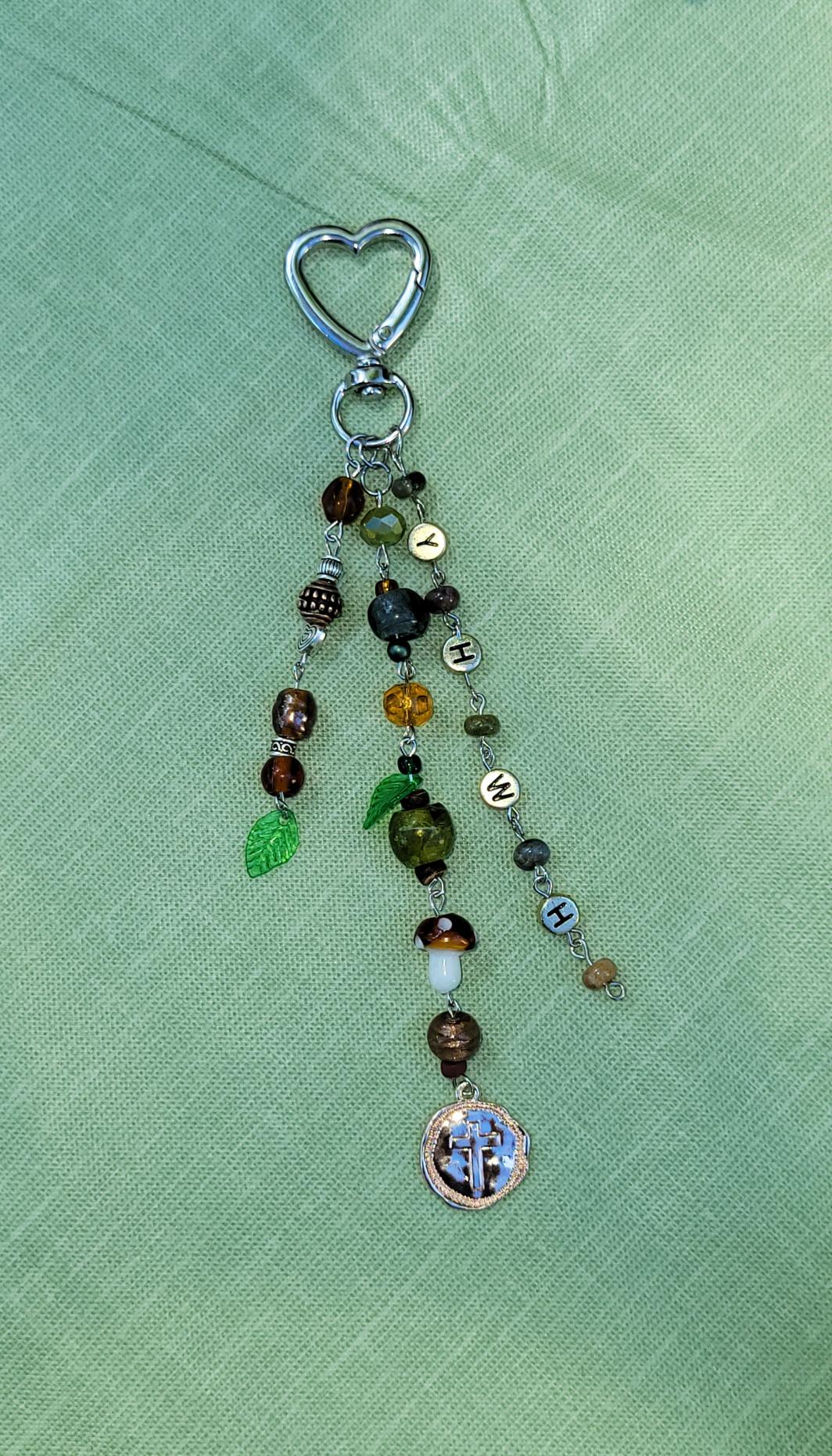 earthy "YHWH" keychain