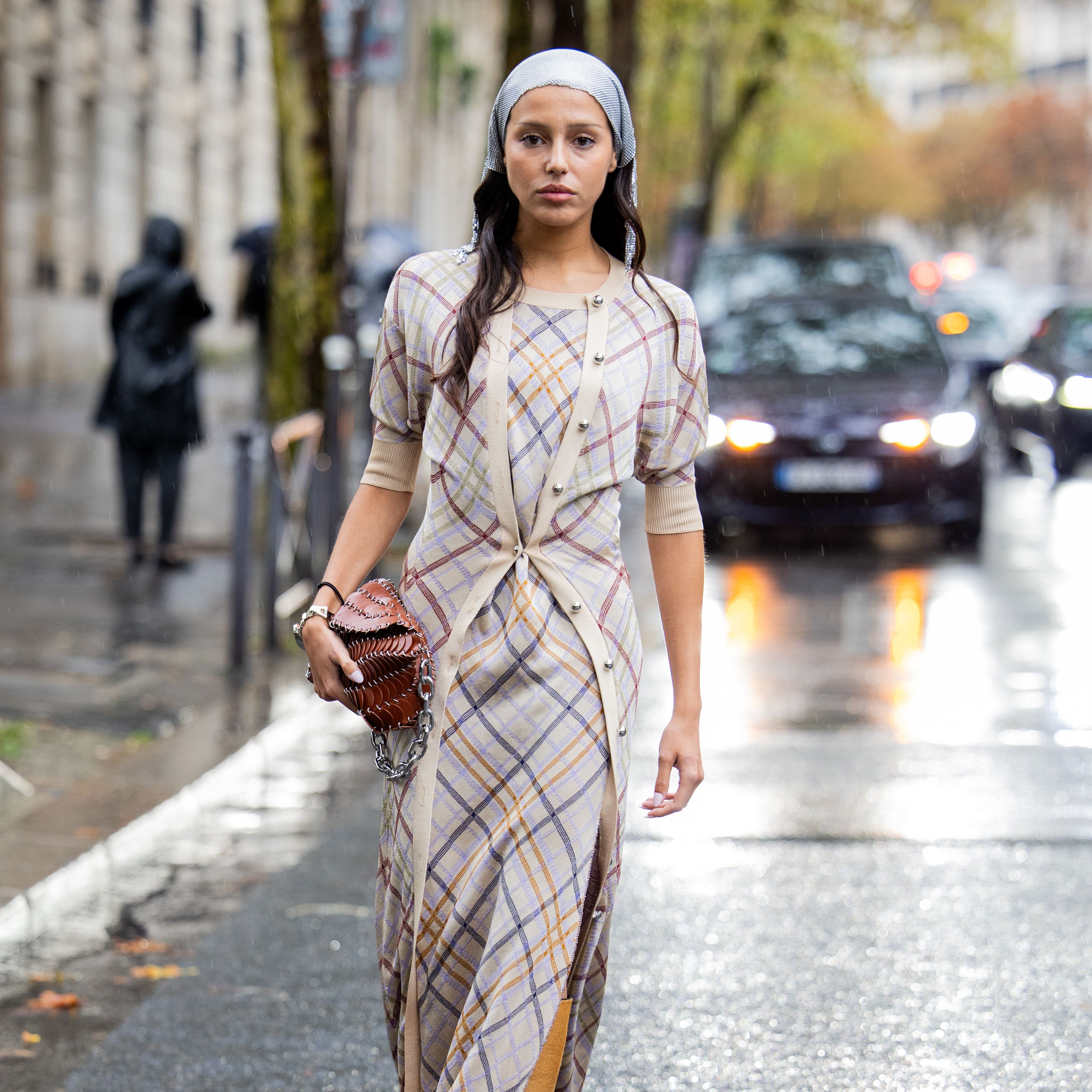 Plaid Midi Dress