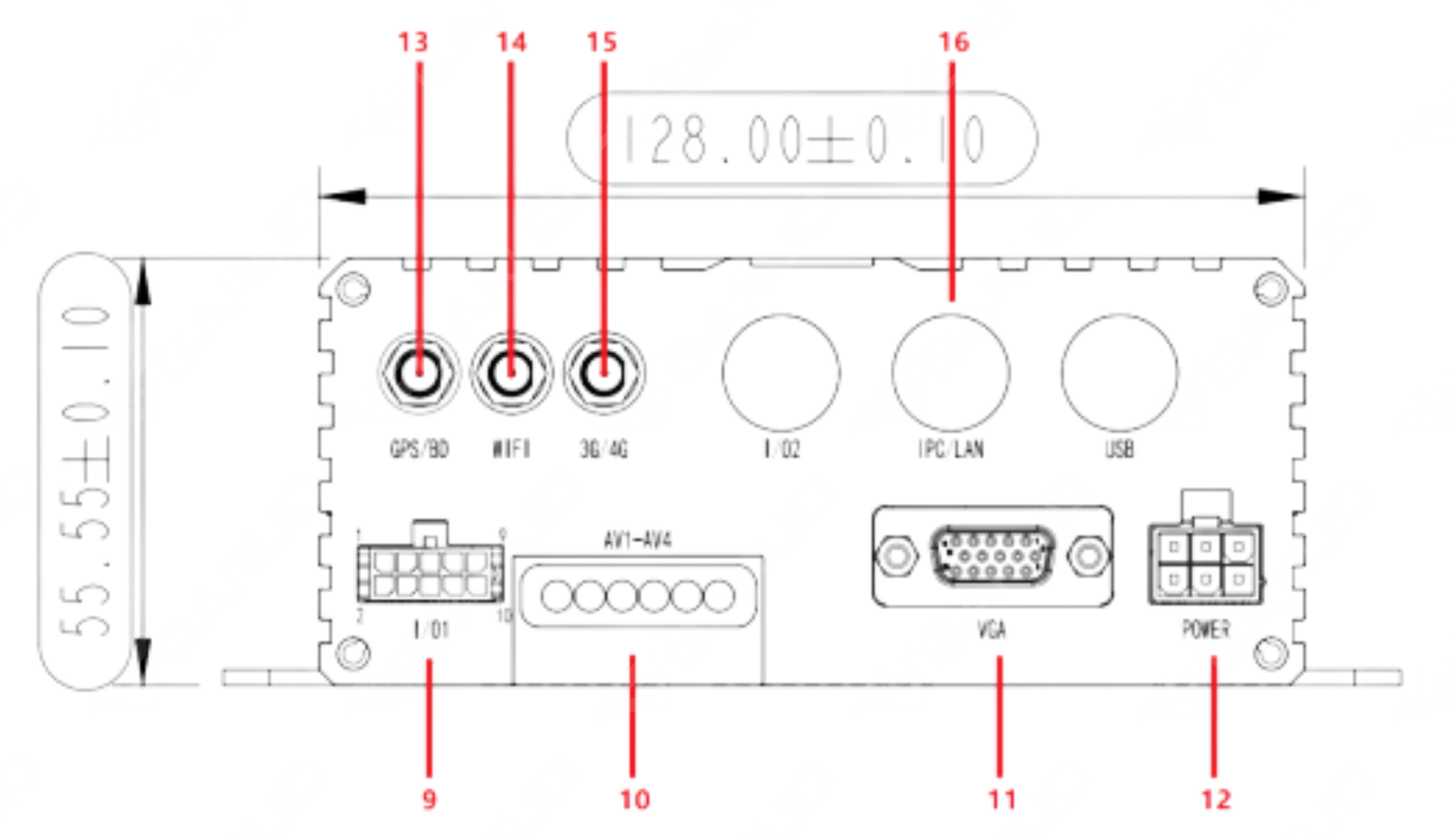 4CH 1080p 4G GPS SD Card MDVR (Sensor-Compatible) (Enhanced Model)