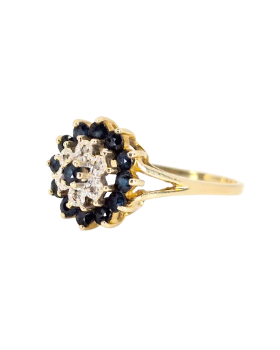 10k Sapphire & Diamond Ring