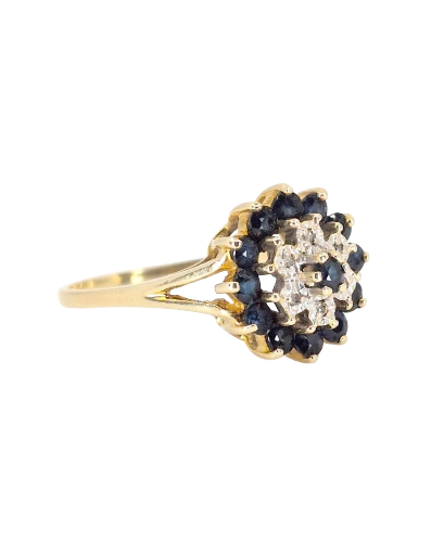 10k Sapphire & Diamond Ring