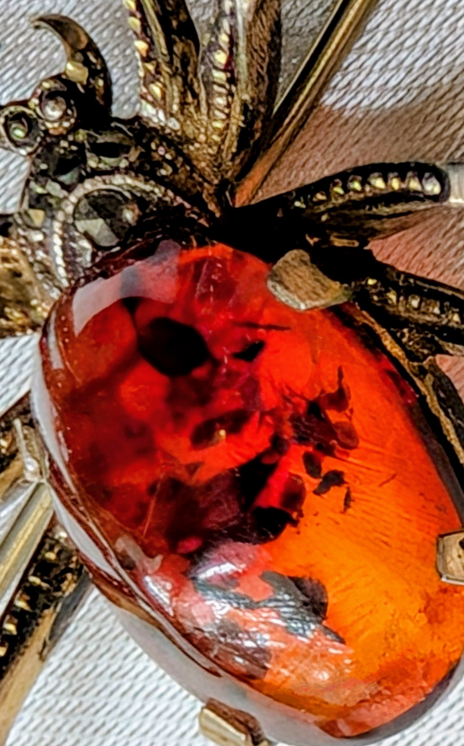 Vintage Silver Spider Brooch