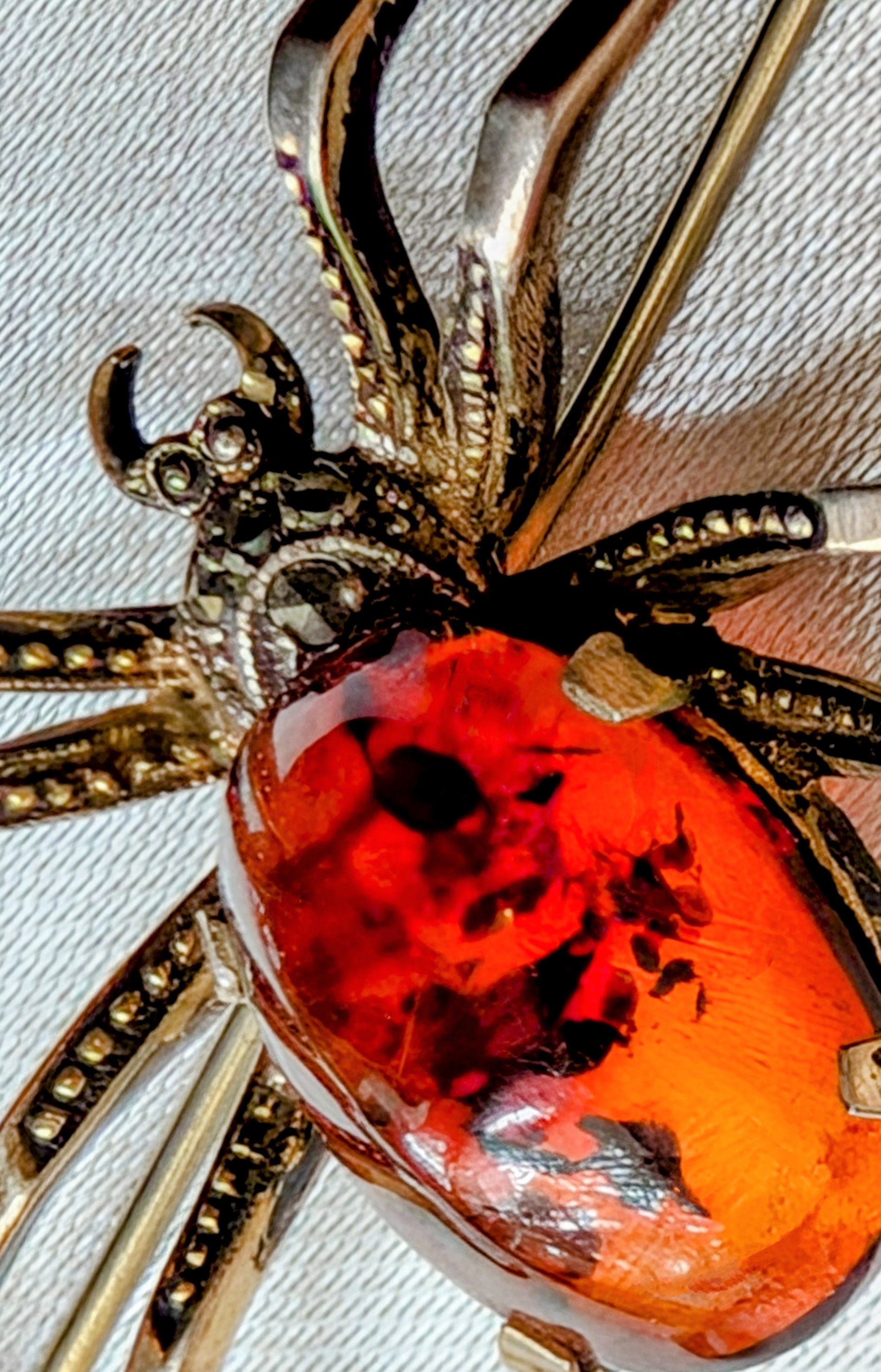 Vintage Silver Spider Brooch