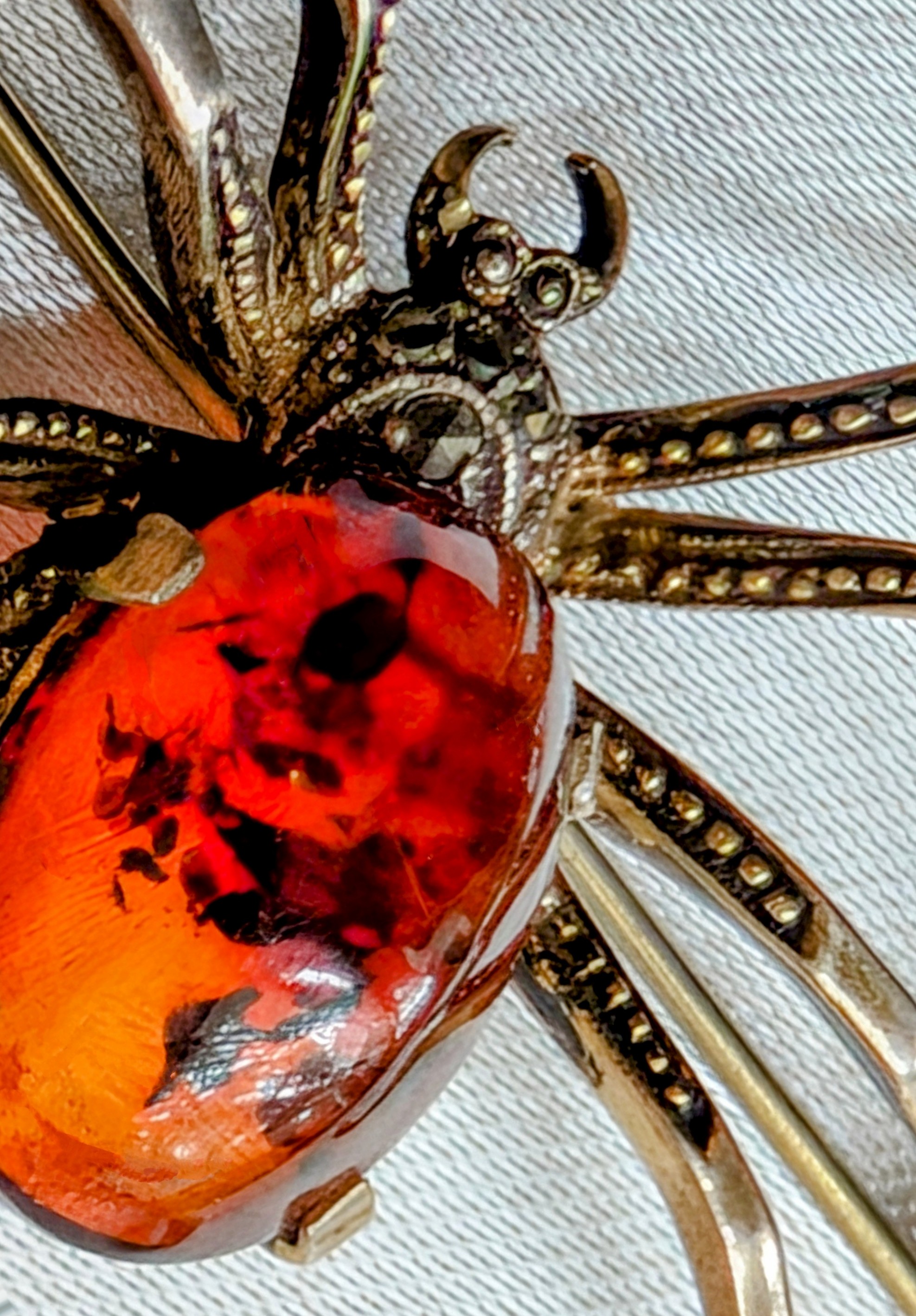 Vintage Silver Spider Brooch