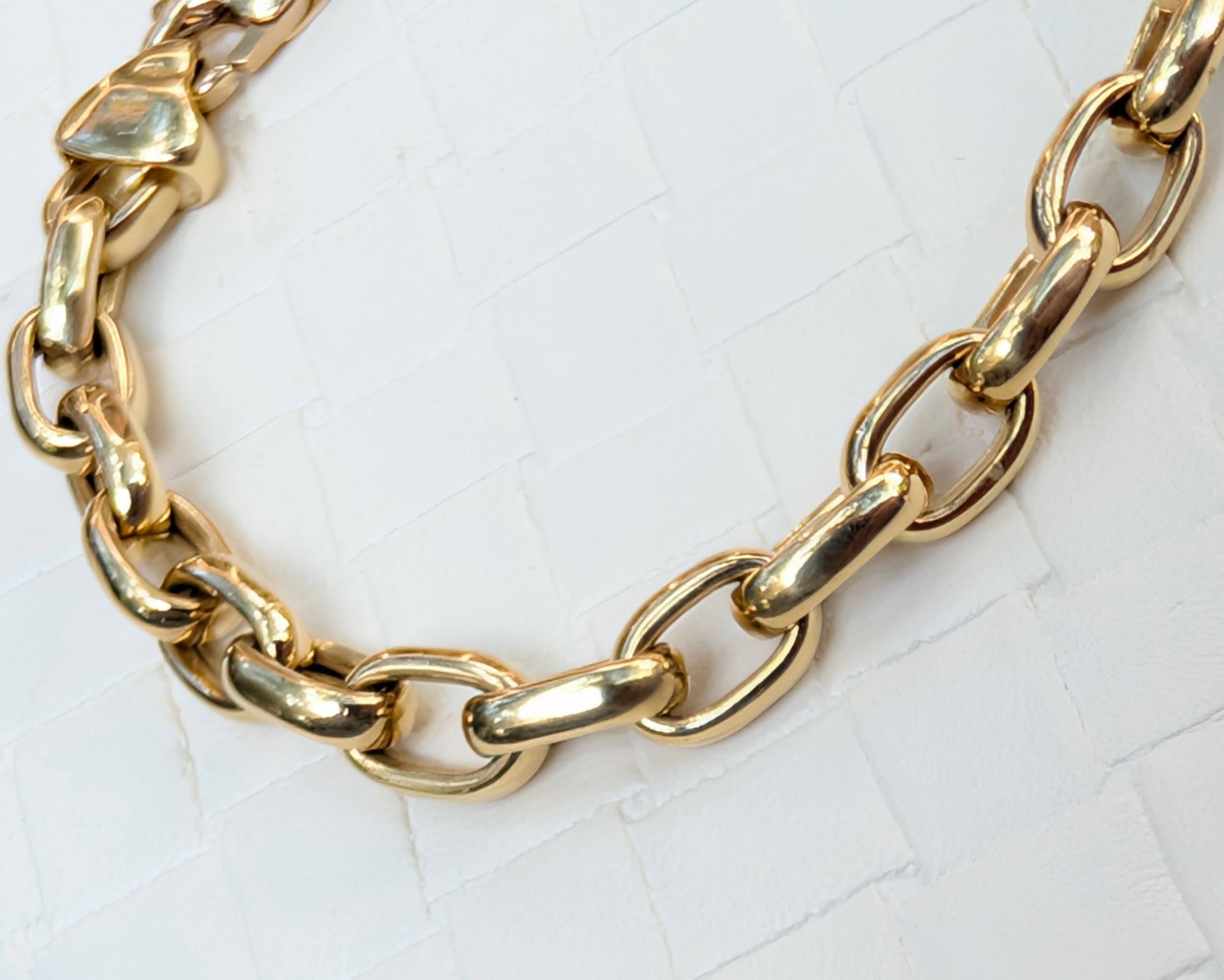 18k Oval Link Bracelet