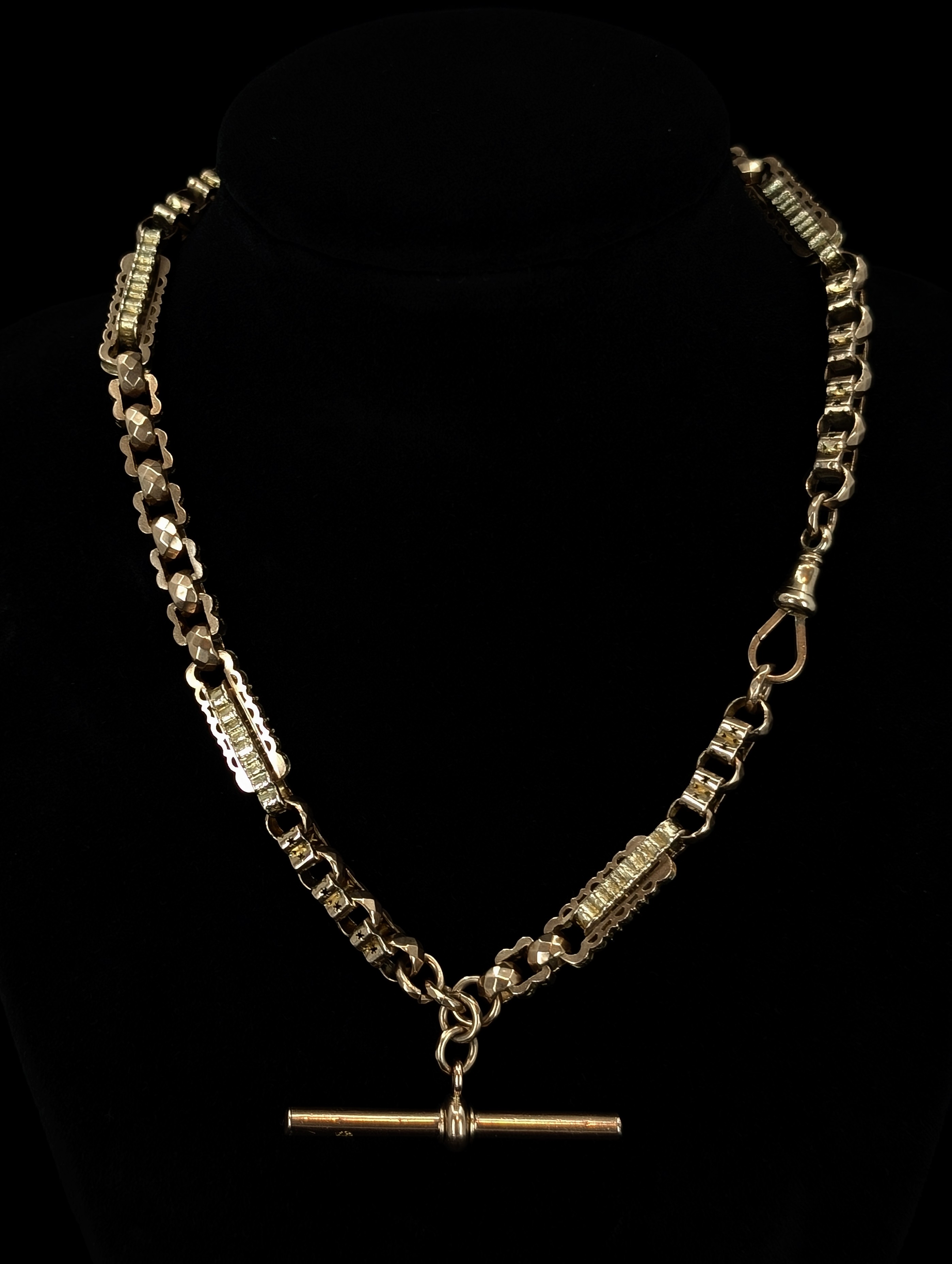 Unique Antique Chunky Star Link Watch Chain