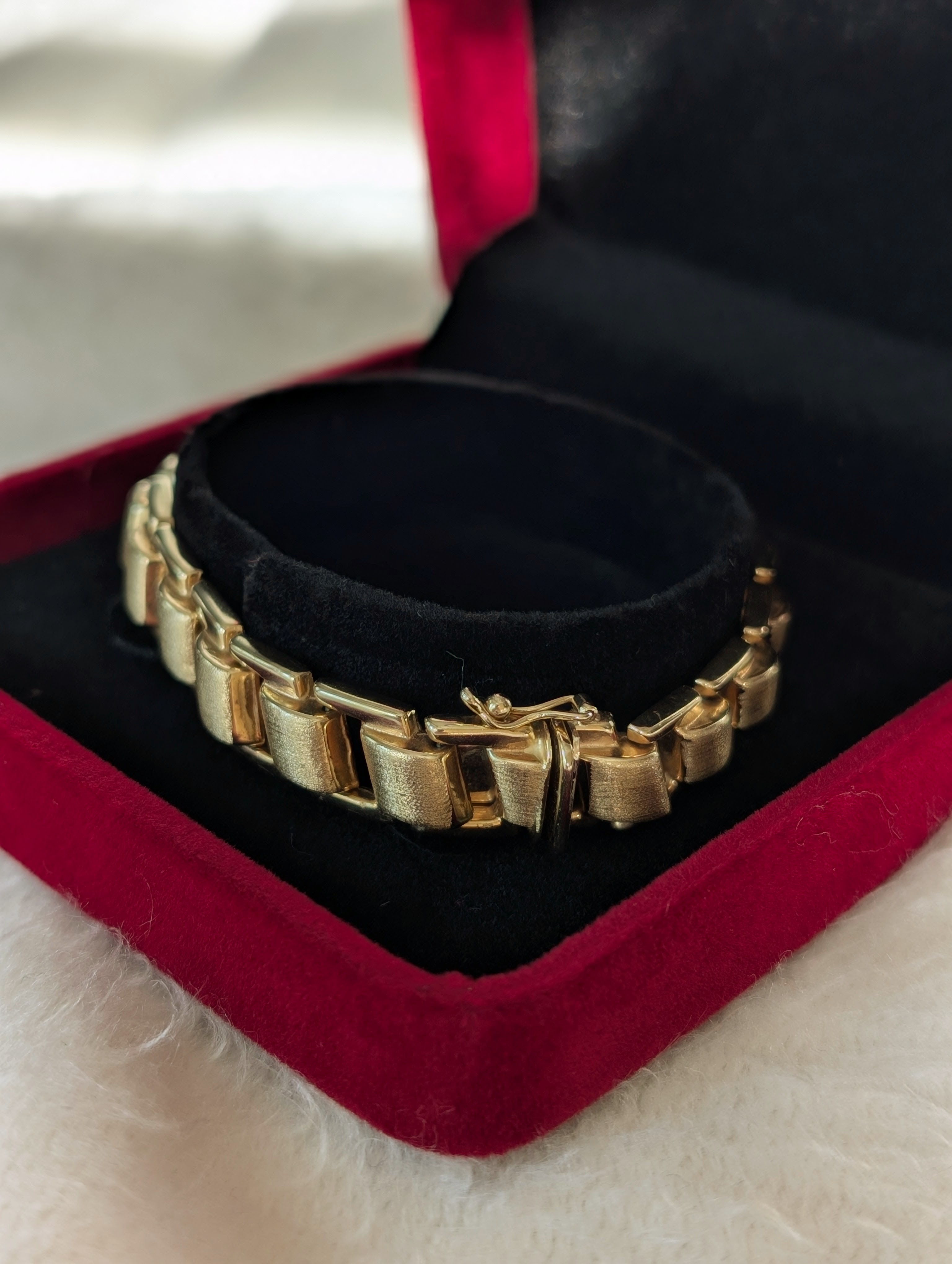 14K Geometric Link Bracelet