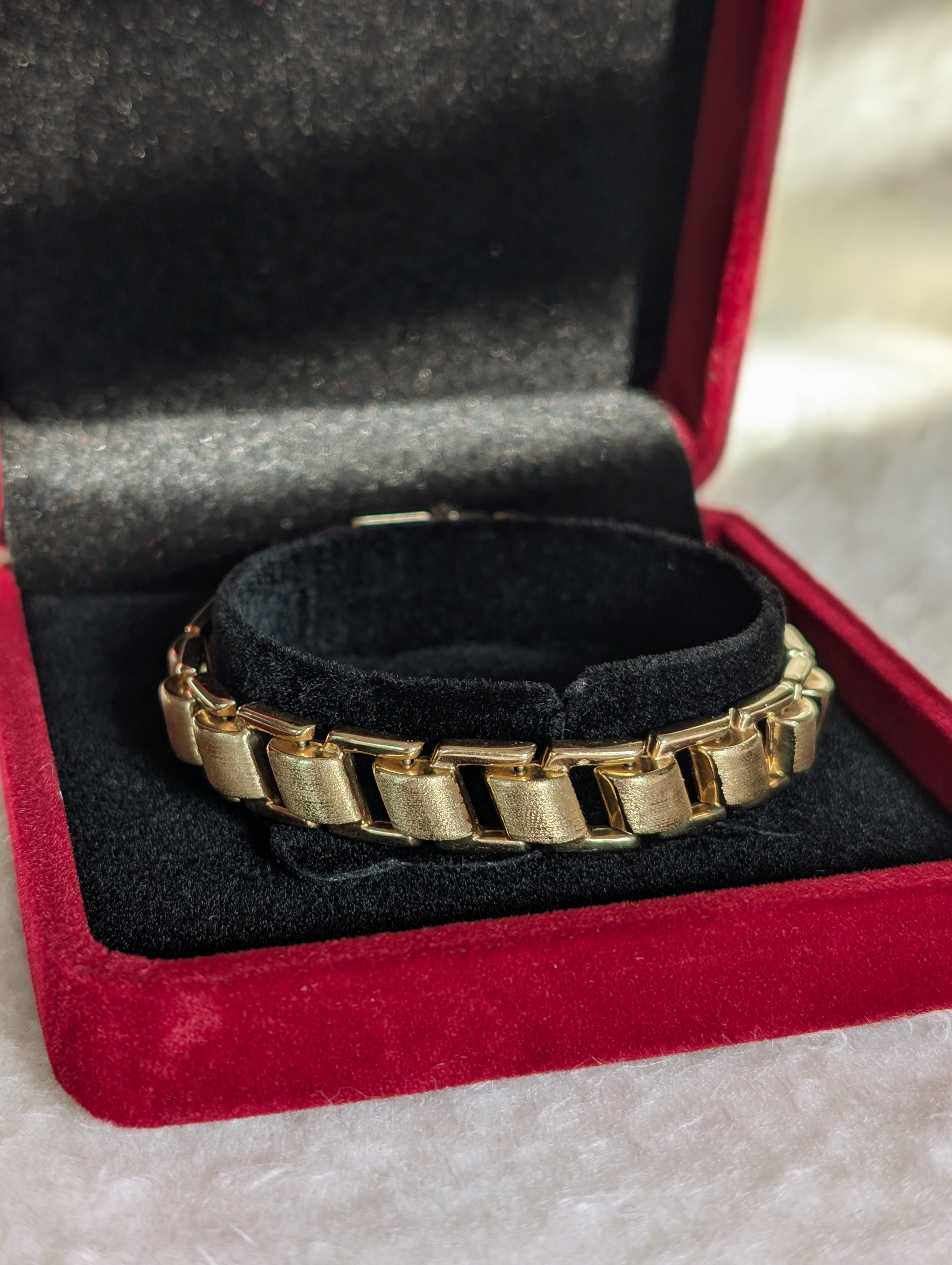 14K Geometric Link Bracelet