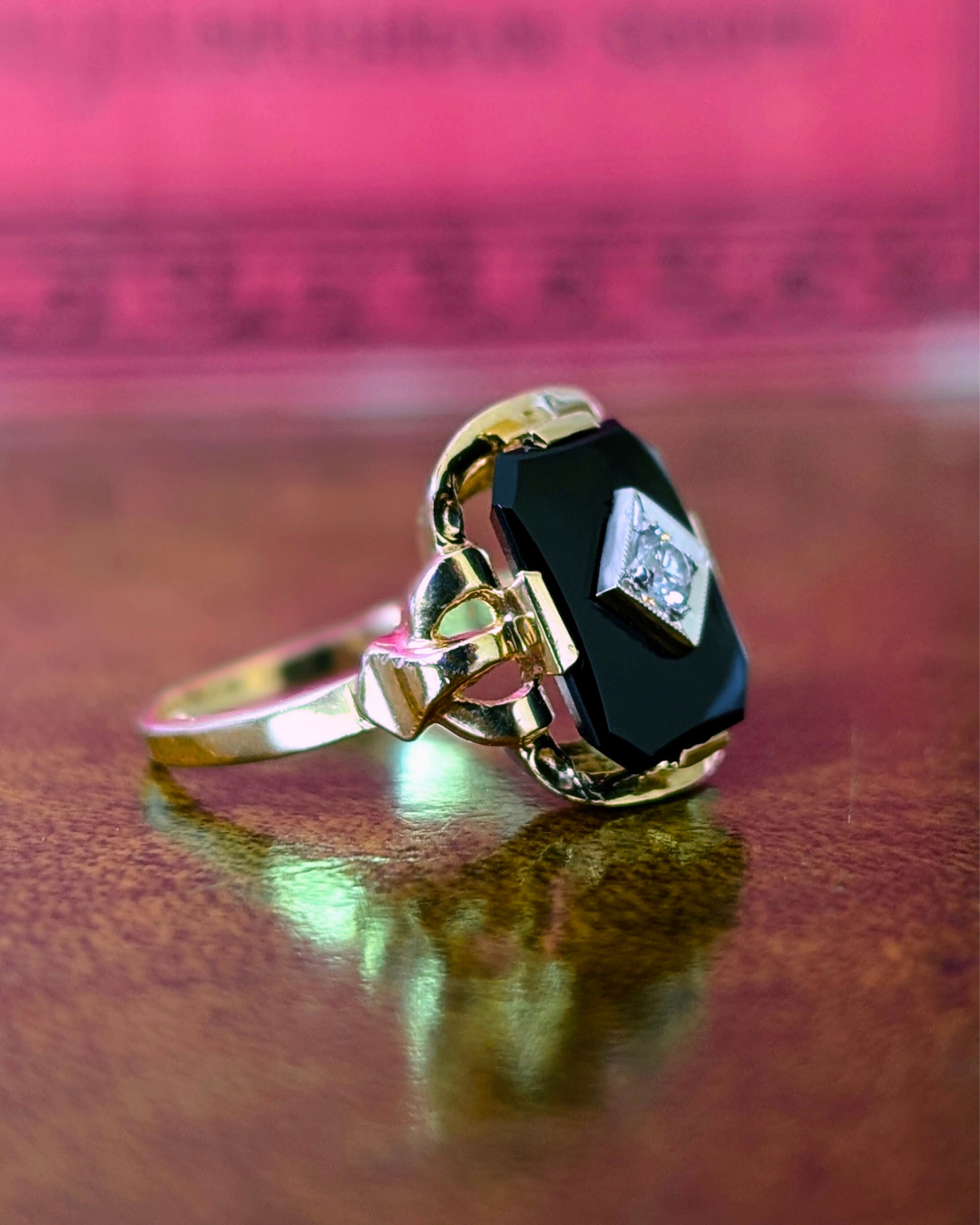 Art Deco Onyx Ring