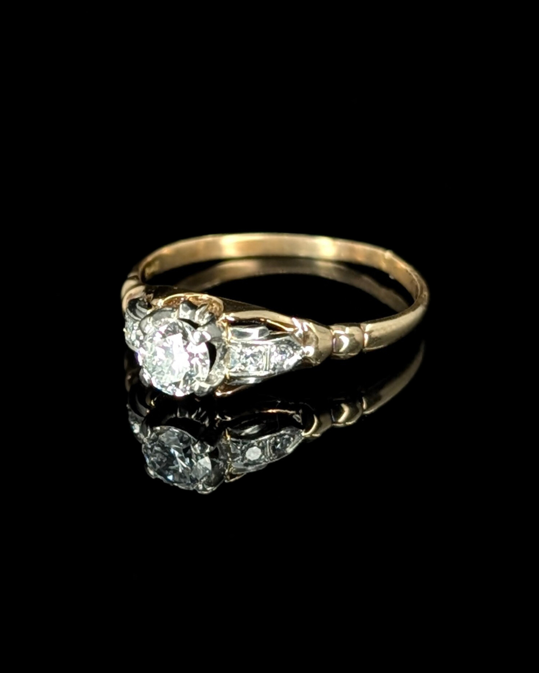 14k Art Deco Diamond Ring
