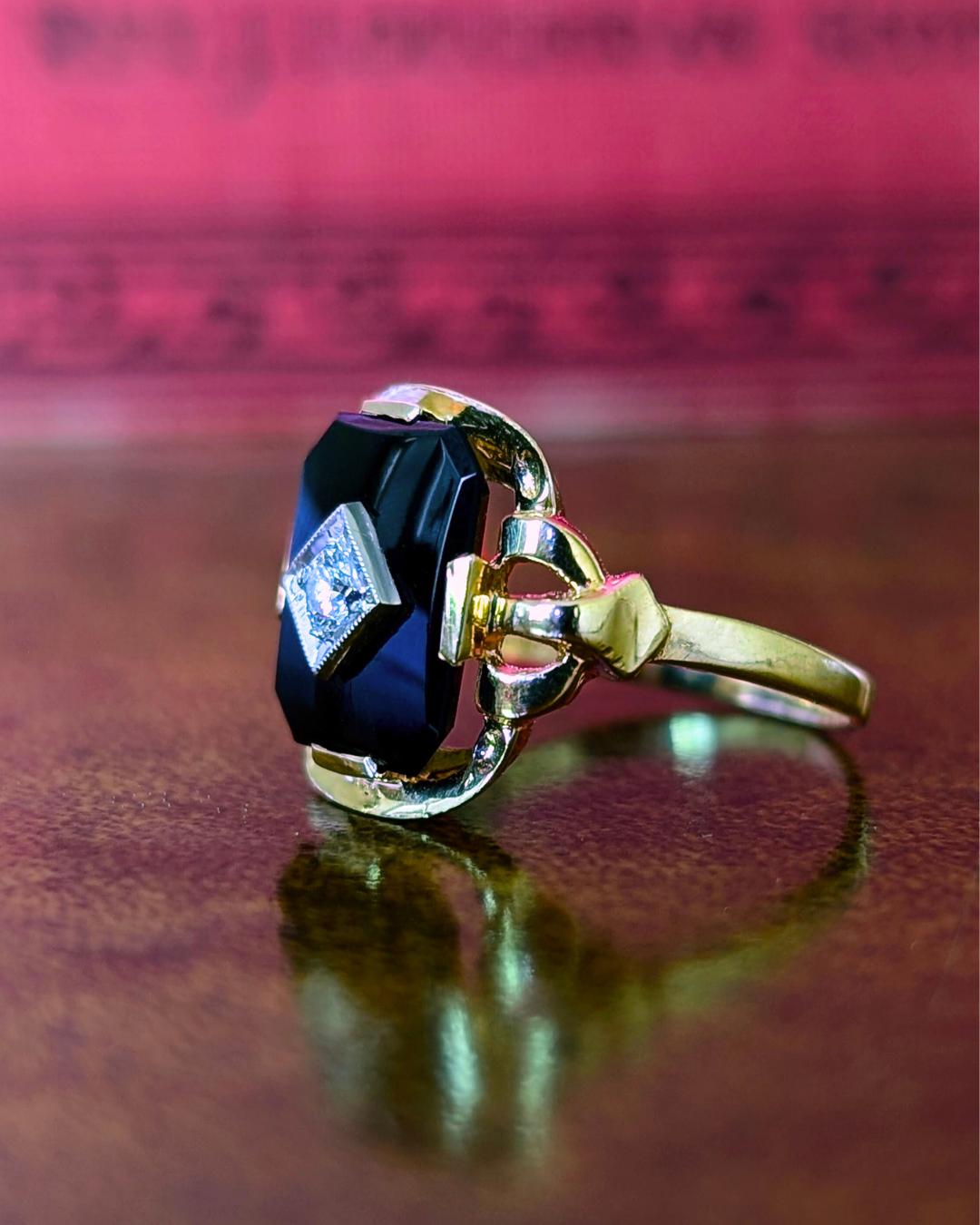 Art Deco Onyx Ring