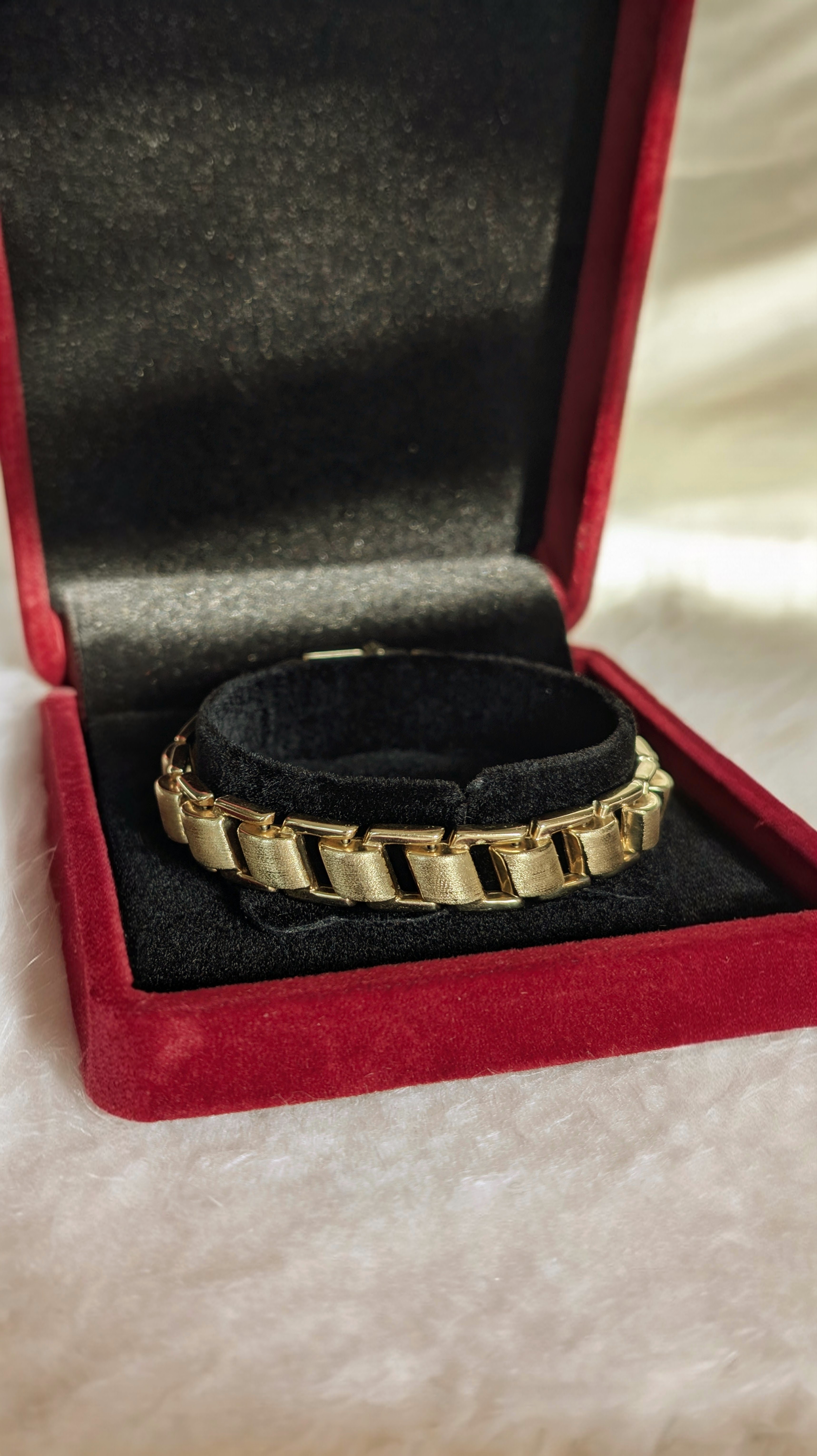 14K Geometric Link Bracelet