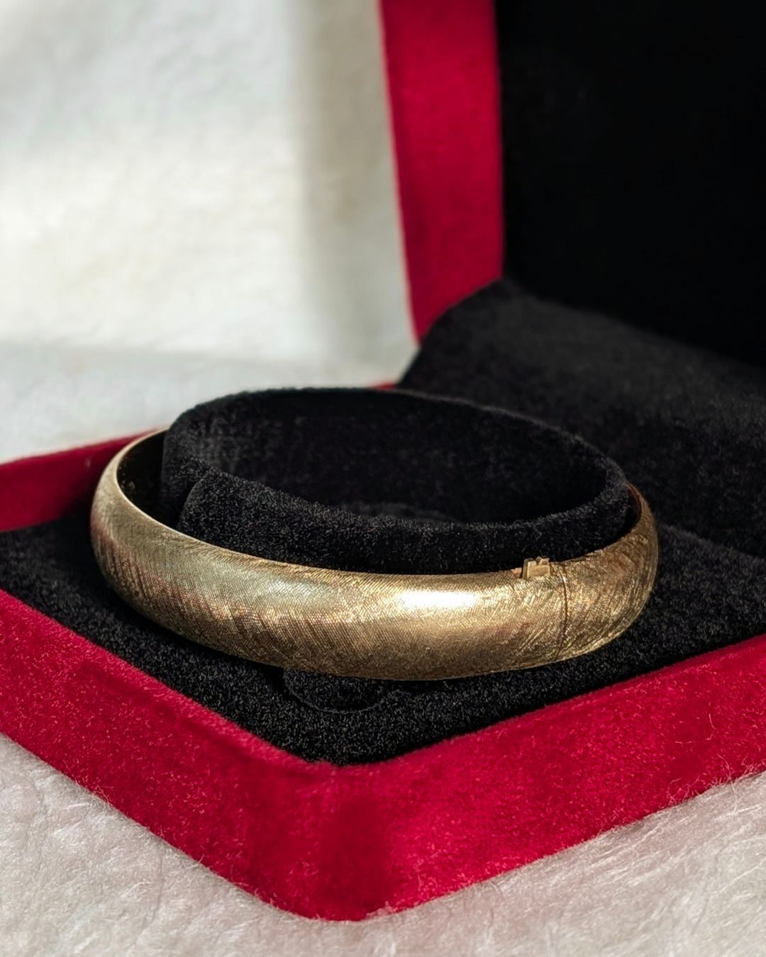 Vintage Brushed Gold Bangle