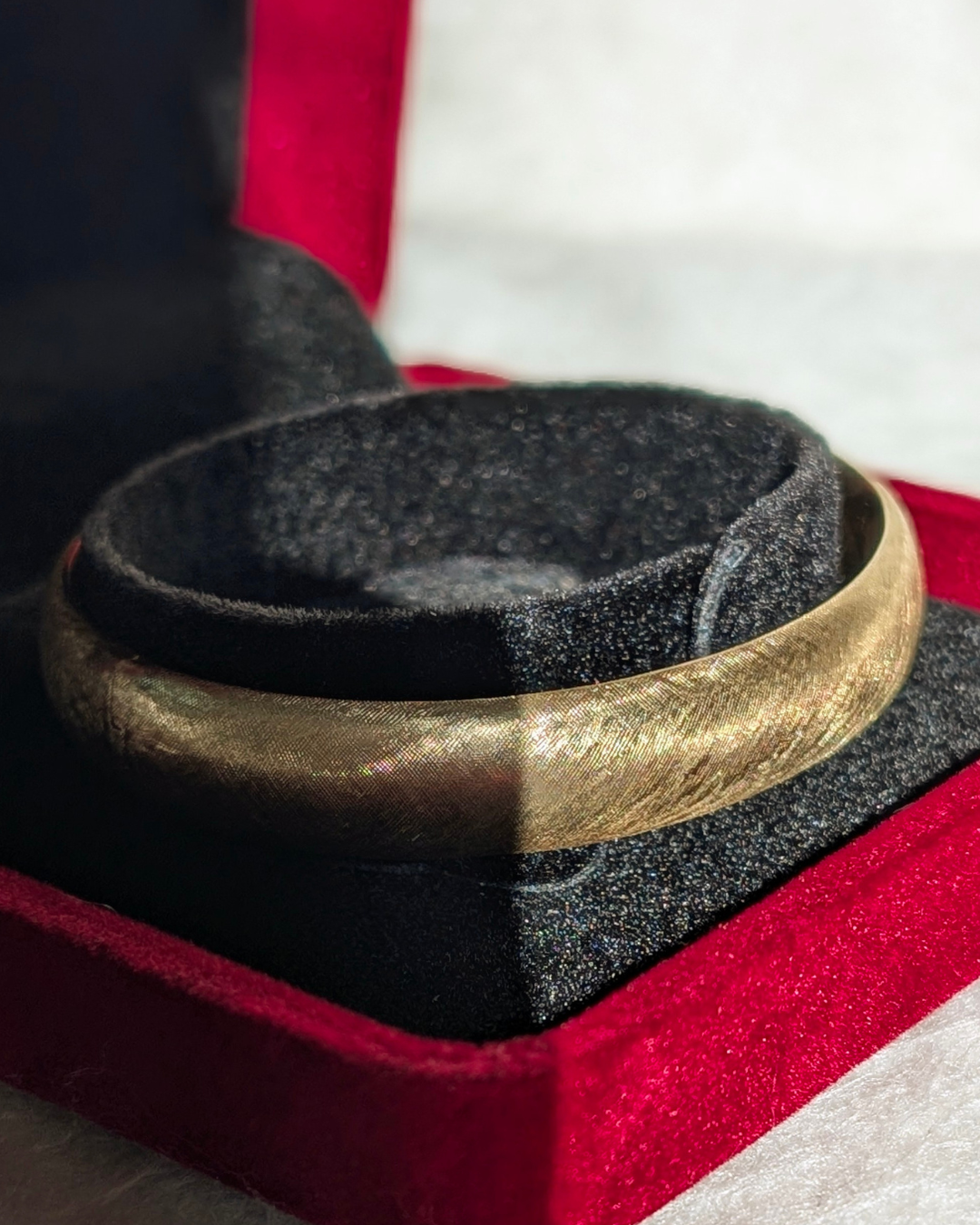 Vintage Brushed Gold Bangle