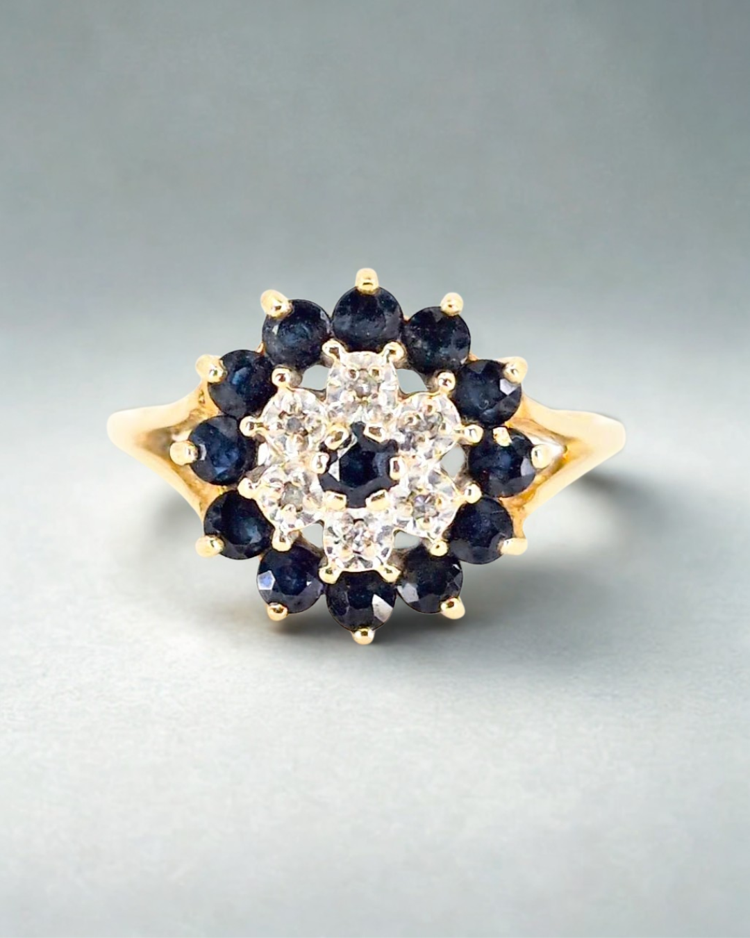 10k Sapphire & Diamond Ring