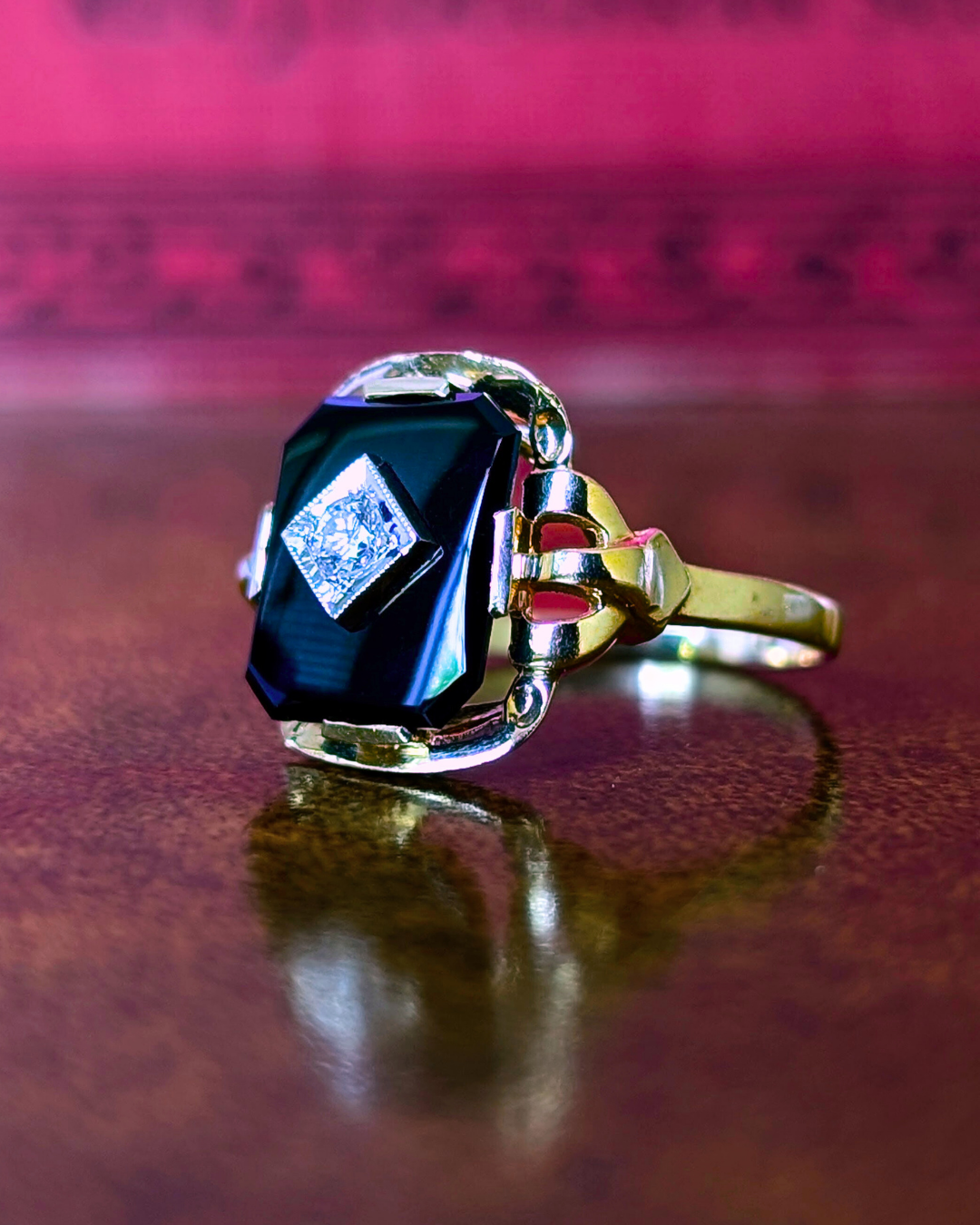 Art Deco Onyx Ring