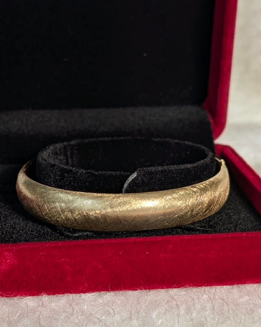 Vintage Brushed Gold Bangle