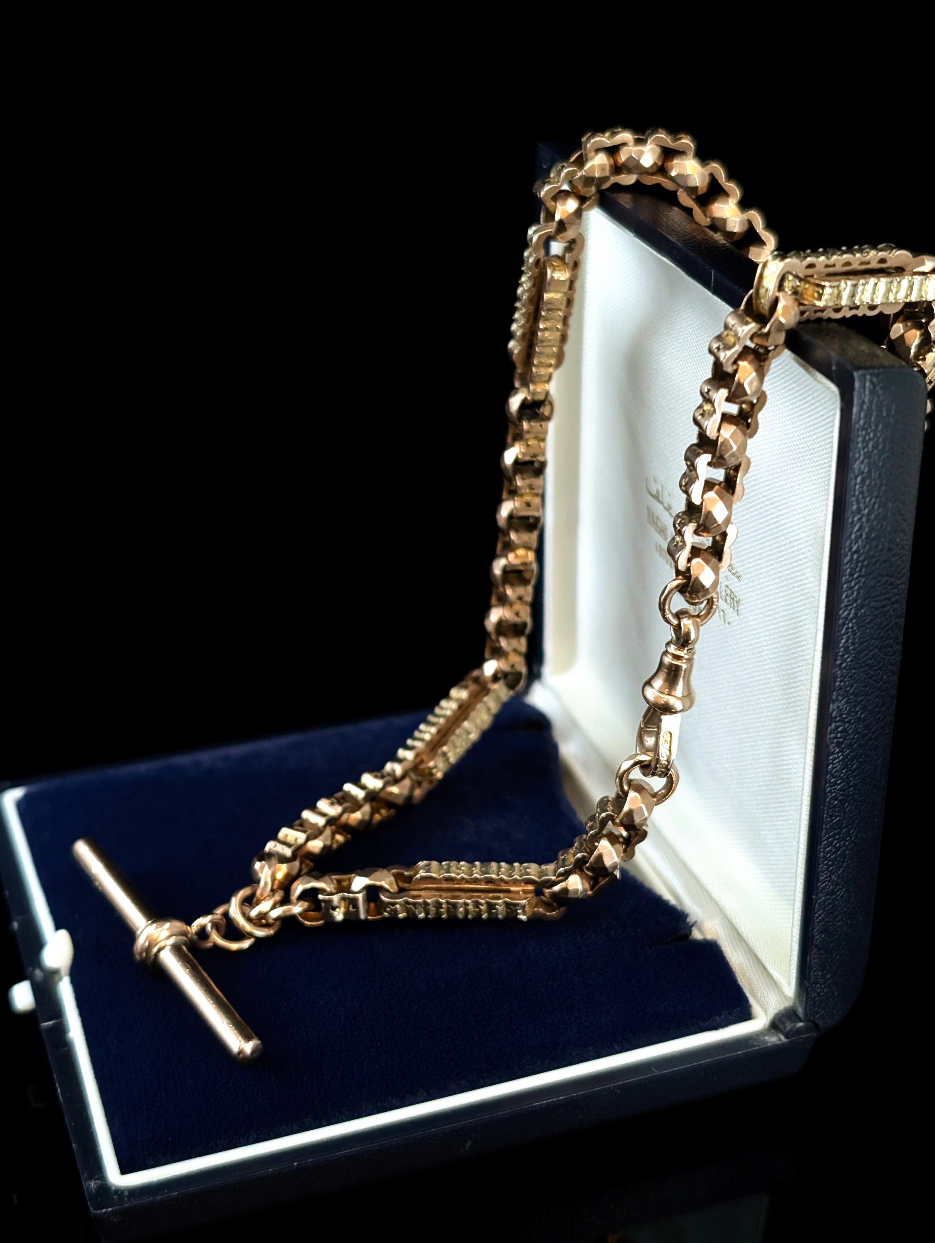 Unique Antique Chunky Star Link Watch Chain