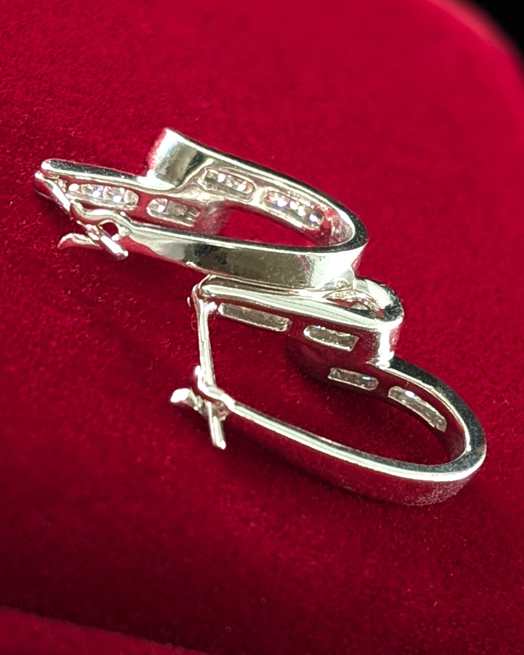 14K White Gold Diamond Earrings