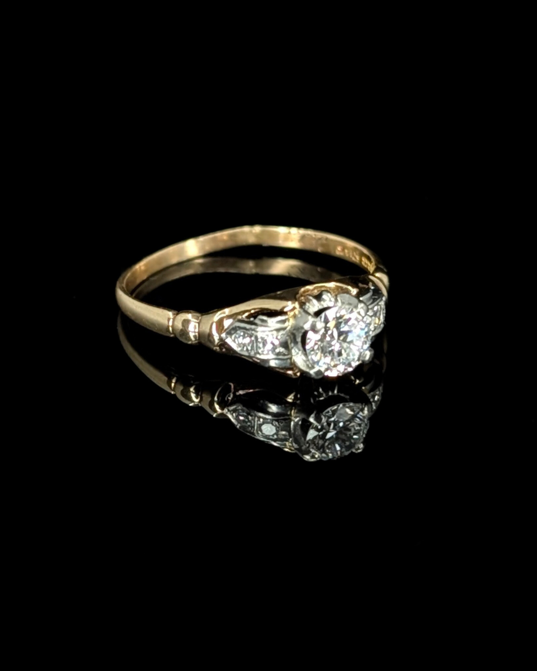 14k Art Deco Diamond Ring