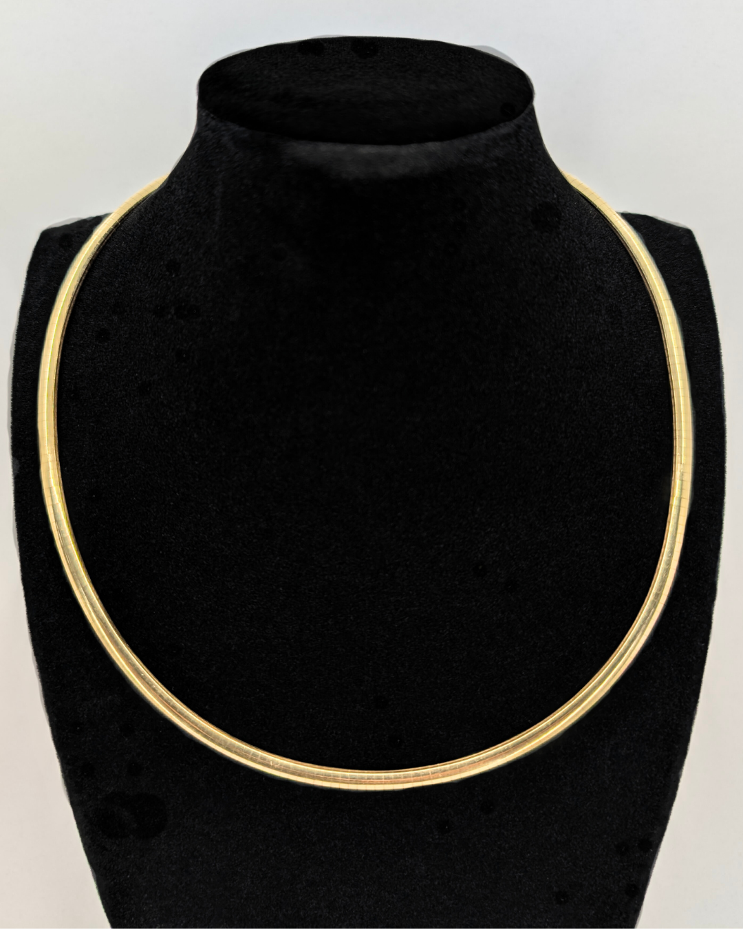 14k Yellow Gold Omega Chain Necklace