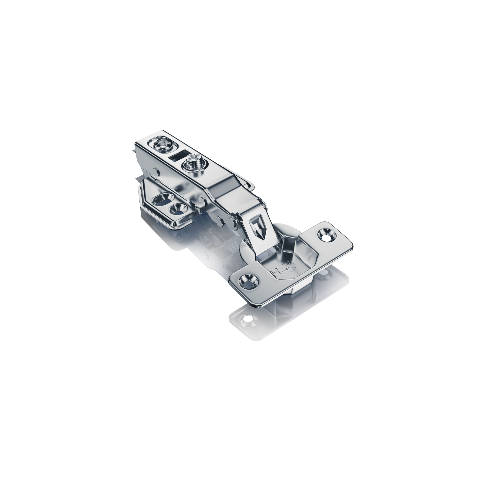 Dobradiça 35mm Pistão Clip-On Inox Reta HD