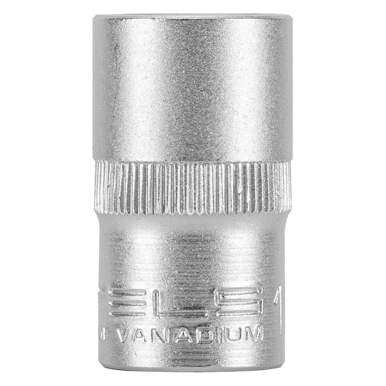 SOQUETE ESTRIADO ENCAIXE 1/2POL., CROMO VANADIO, COM CLIPS PLASTICO, 16MM, 1PC // STELS