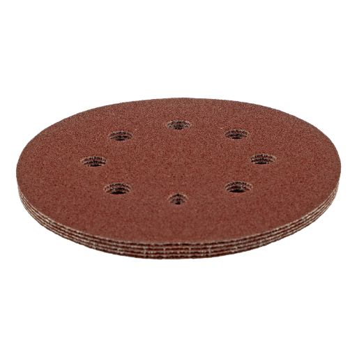 DISCO DE LIXA COM VELCRO, PERFURADO, GRAO 100, 125MM, 5 PCS // MTX