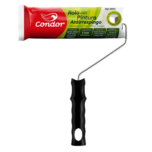 Rolo De Lã Antirrespingo 15cm/ 09cm/ 05cm Com Suporte 8095 Condor