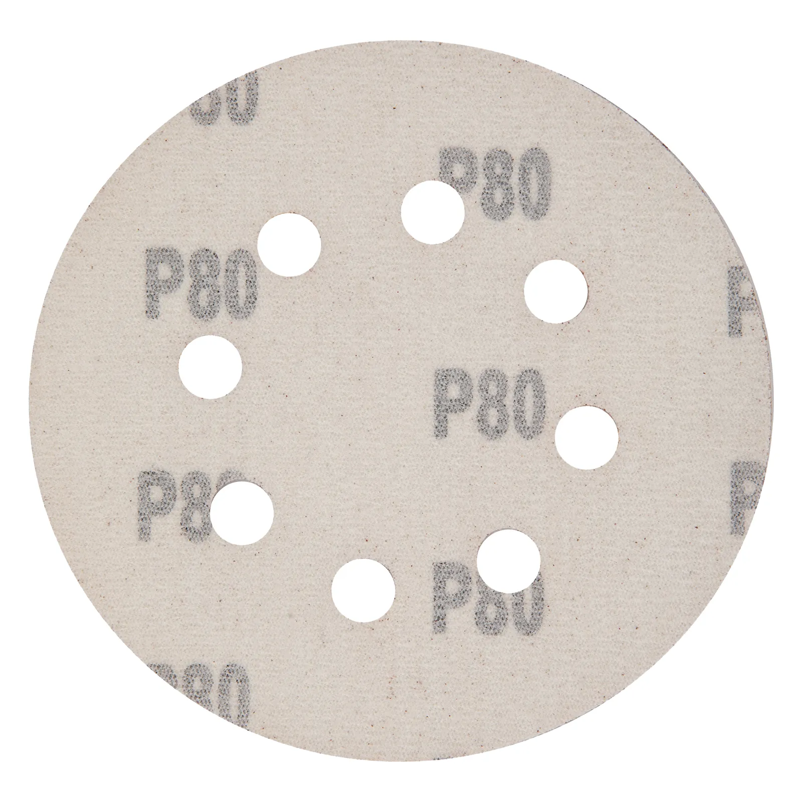 DISCO DE LIXA COM VELCRO, PERFURADO, GRAO 80, 125MM, 5 PCS // MTX