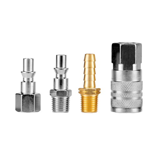 JOGO DE CONECTORES COM ENGATE RAPIDO E ROSCA 1/4 NPT, 4PCS // STELS