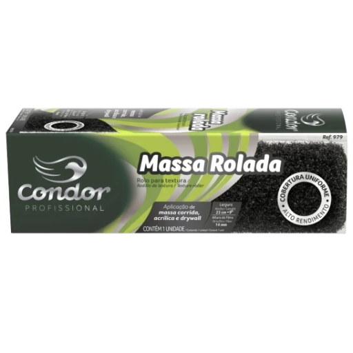 Rolo Massa Rolada - Massa corrida, acrílica e drywall