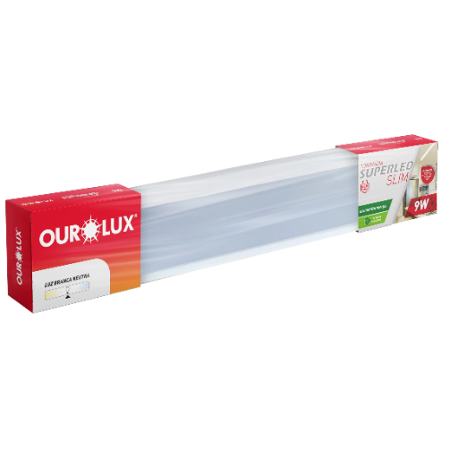 Luminária Superled SLIM 30CM 9W BIV 6500K(Luz Branca Fria)