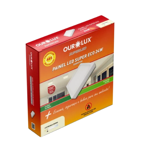 Painel LED Super Eco 24W BIV Sobrepor Quadrado