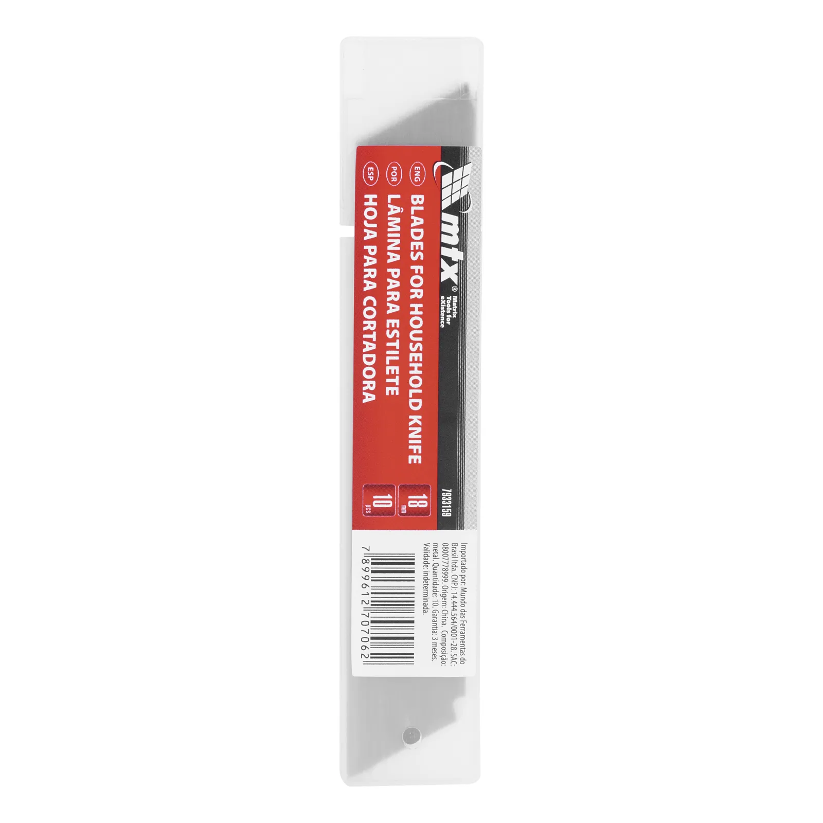 LAMINA PARA ESTILETE, 18MM, 10PCS // MTX