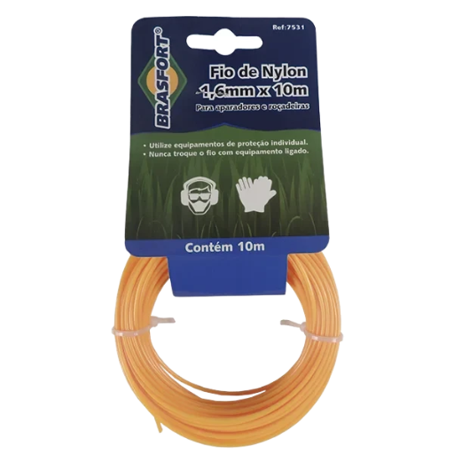 FIO DE NYLON BRASFORT REDONDO 1,6MM/ 10M 7531