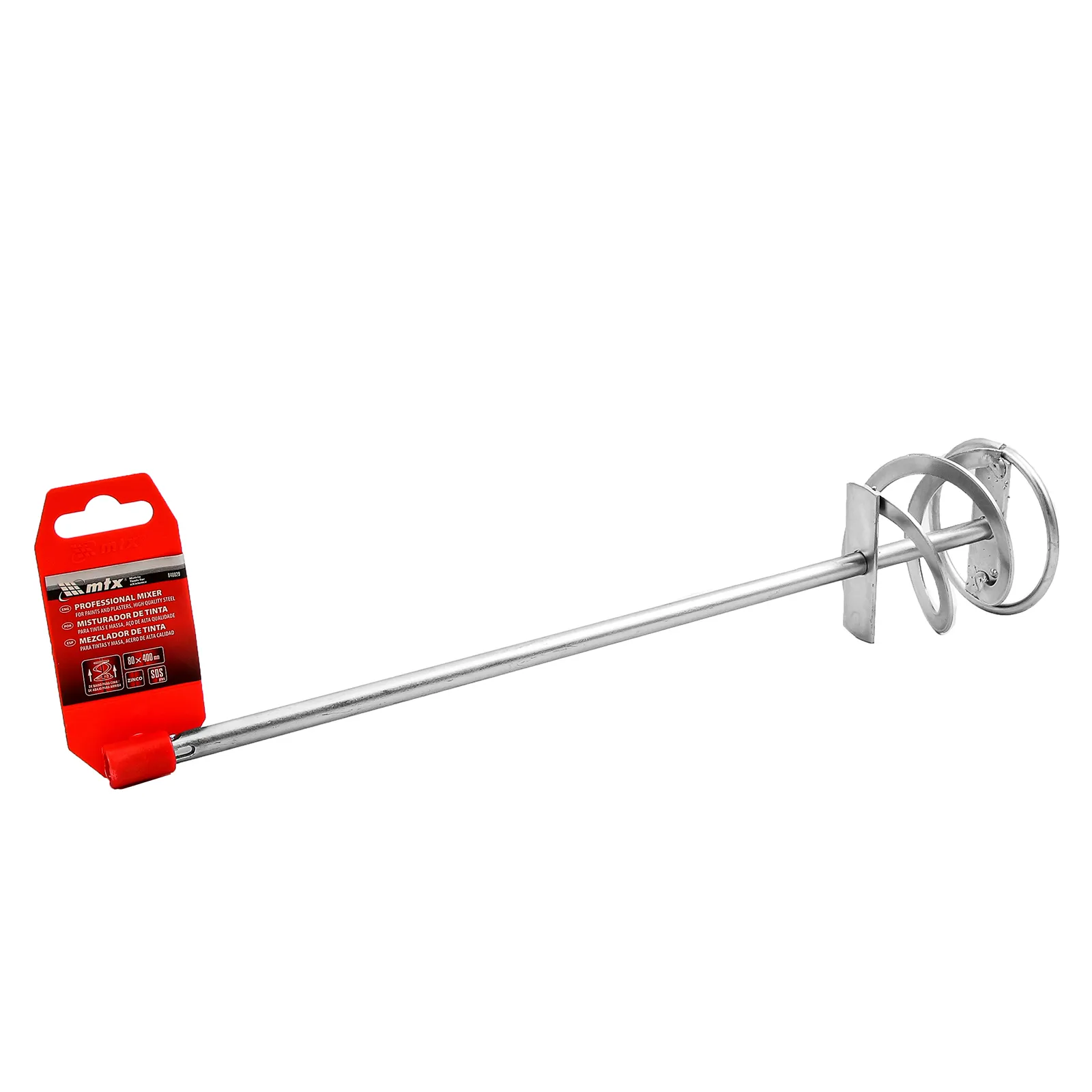 MISTURADOR PARA TINTAS E GESSO, ENCAIXE SDS PLUS, 80 X 400MM, 1PC // MTX