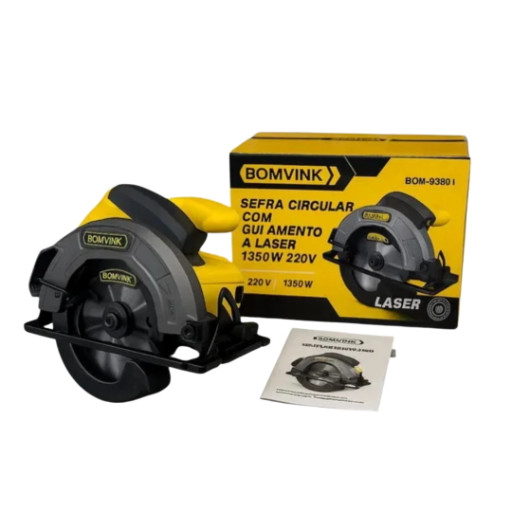 Serra Circular Com Guiamento a Laser 1350W 110V BOMVINK BOM-9579