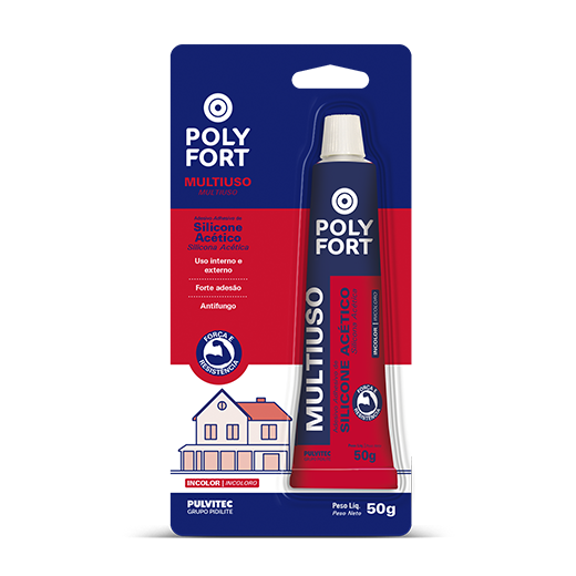 Silicone Multiuso Acético Polyfort 50g